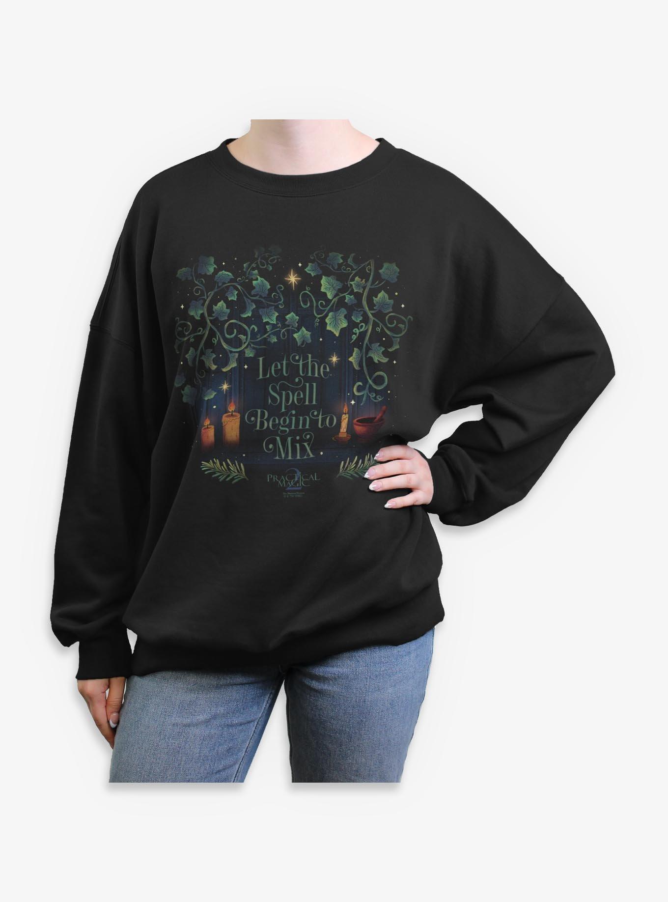 Practical Magic 2 Let The Spell Begin To Mix Girls Oversized Sweatshirt