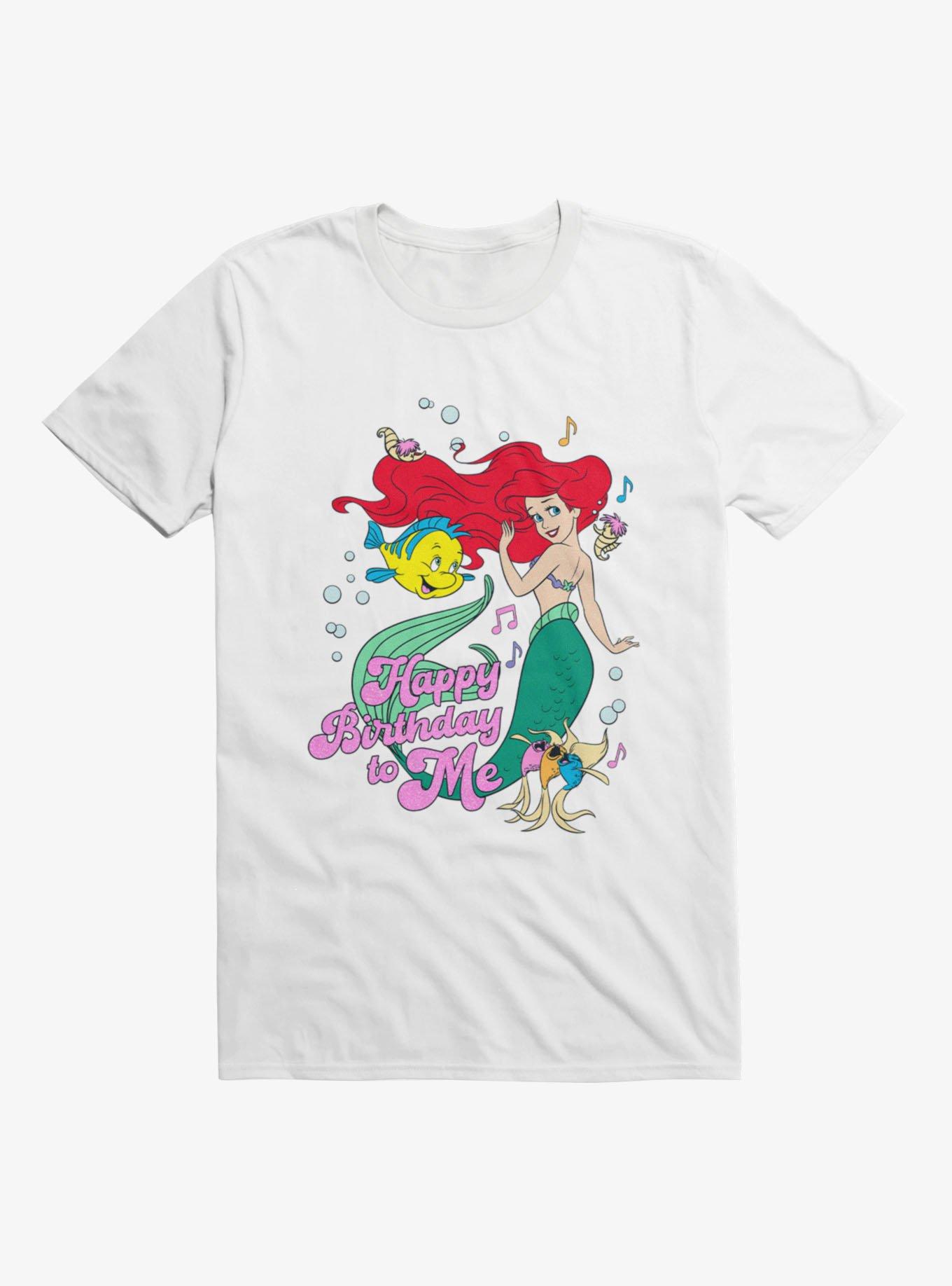 Disney Princess Ariel Happy Birthday To Me T-Shirt