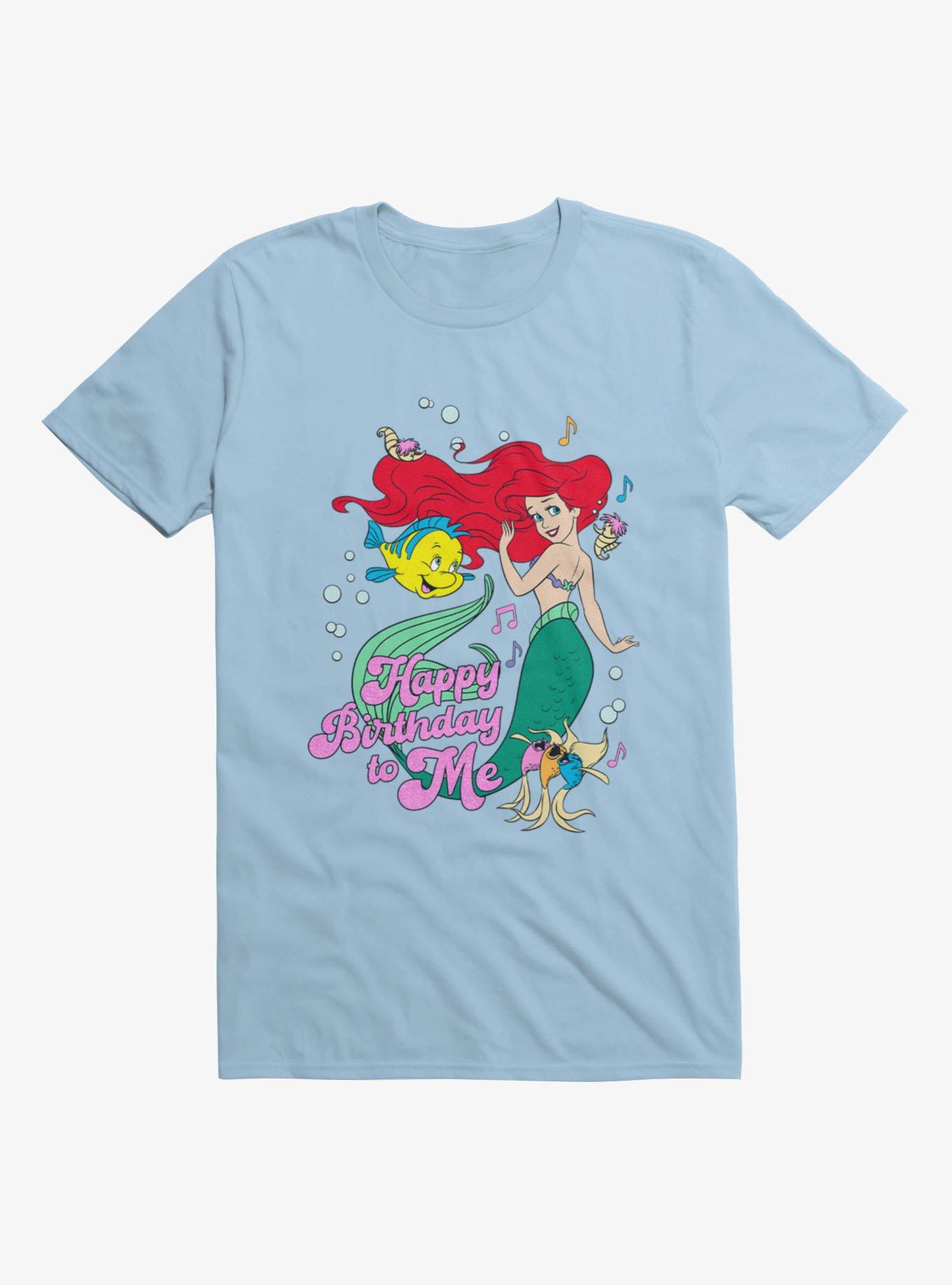 Disney Princess Ariel Happy Birthday To Me T-Shirt, , hi-res view 1