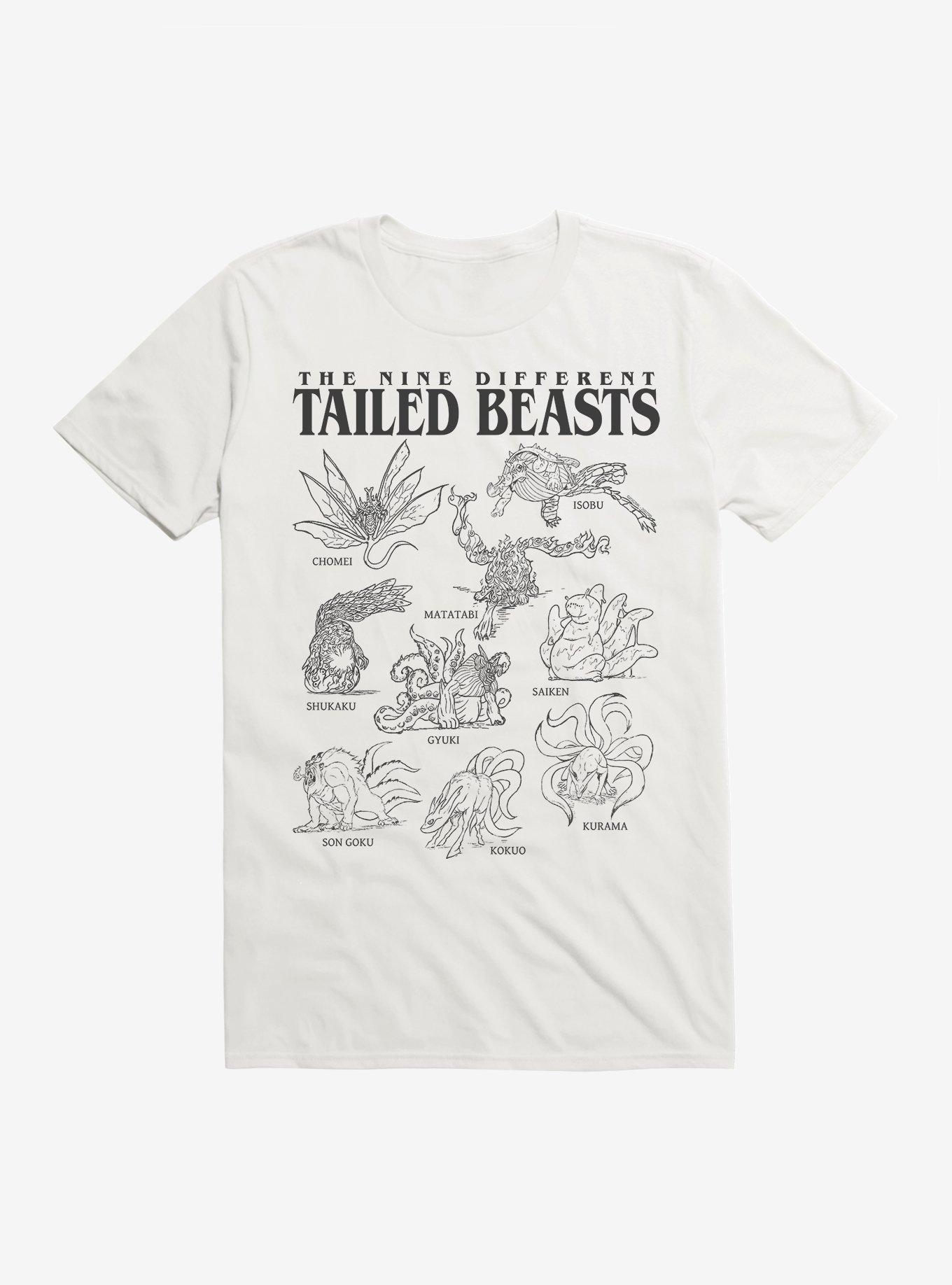 Naruto The Nine Different Tailed Beasts T-Shirt