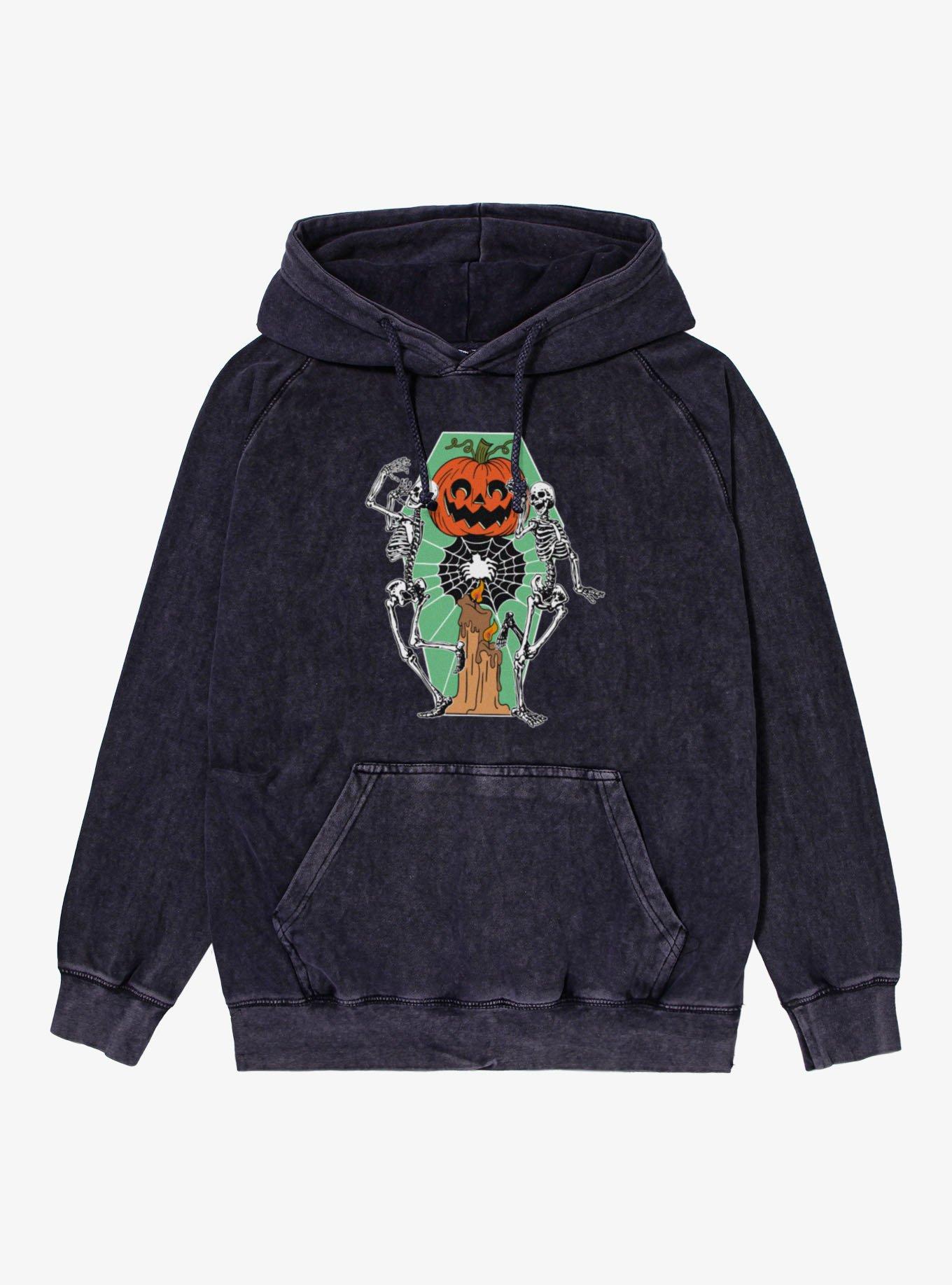 Danse Macabre Jack-O-Lantern Mineral Wash Hoodie