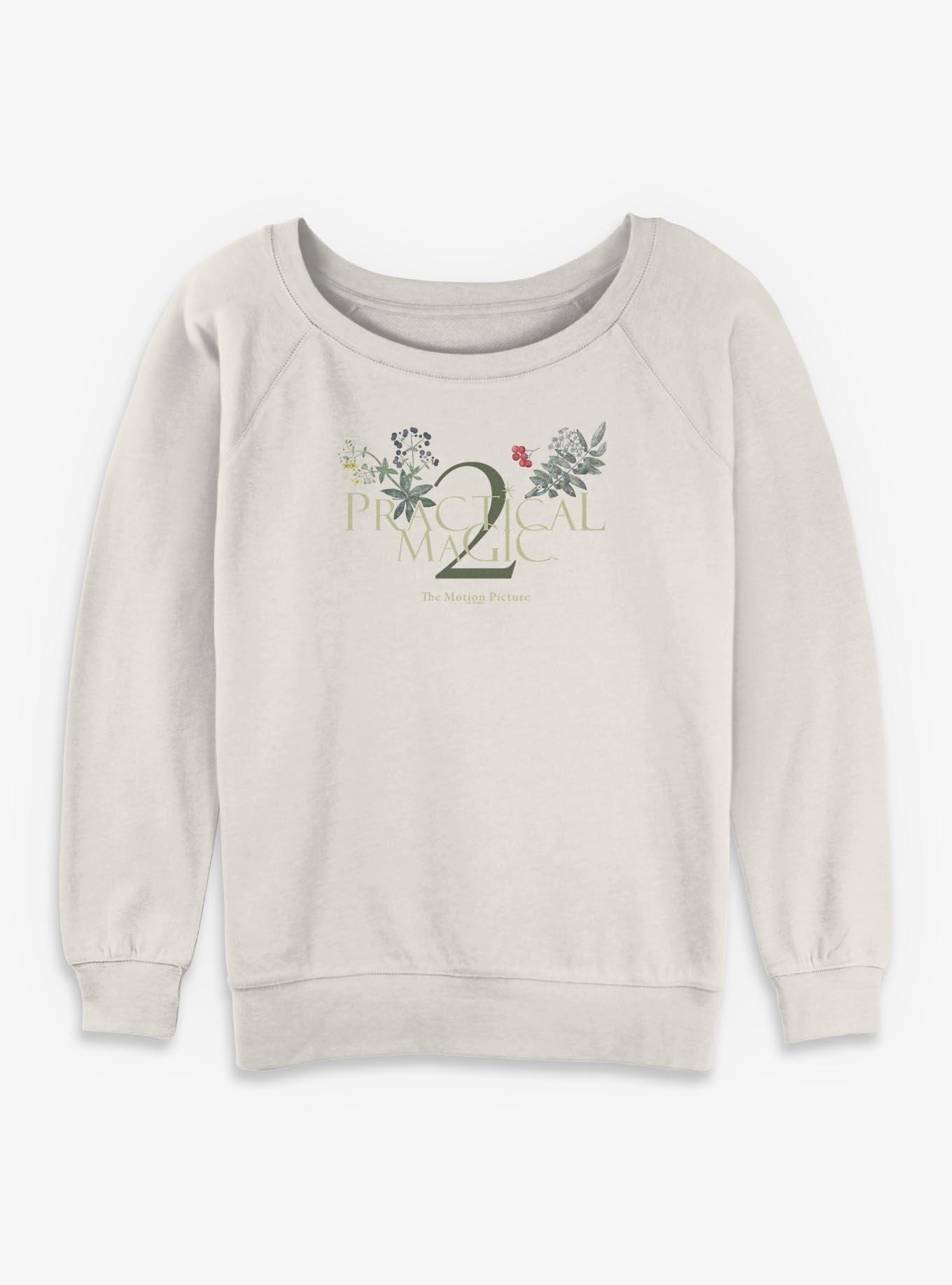 Practical Magic 2 Logo Plants Girls Slouchy Sweatshirt