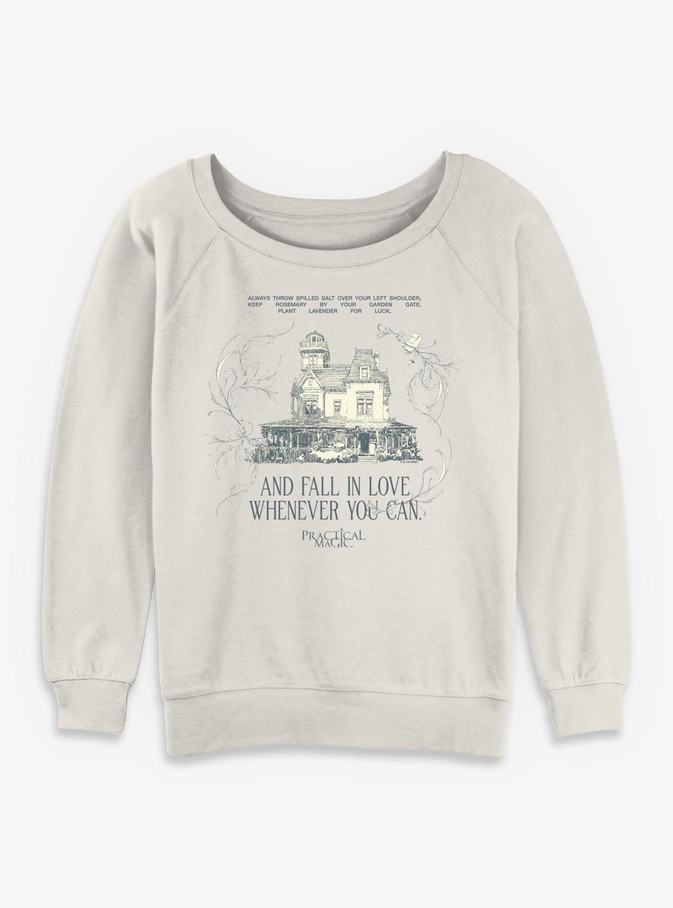 Practical Magic Fall In Love Girls Slouchy Sweatshirt