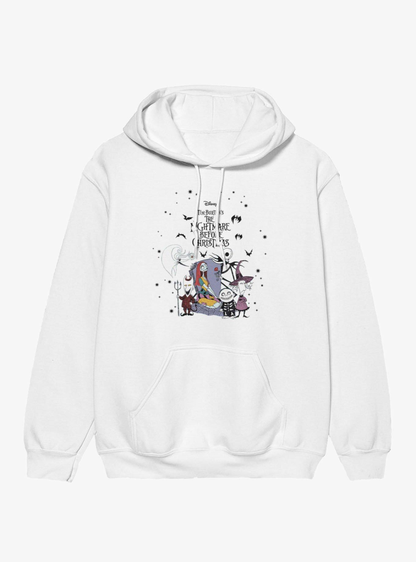 Disney Nightmare Before Christmas Movie Poster Jack Sally And Kids Hoodie
