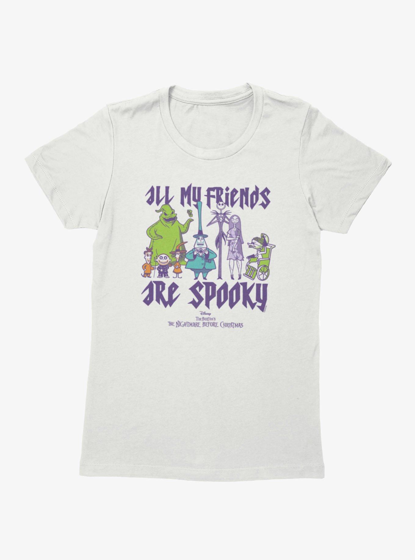 Disney Nightmare Before Christmas All My Friends Are Spooky Group Shot Womens T-Shirt