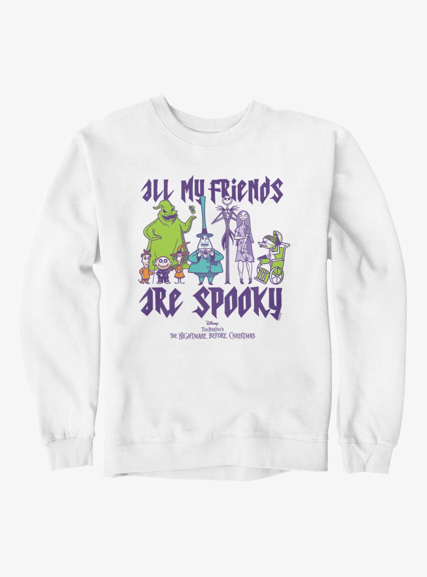 Disney Nightmare Before Christmas All My Friends Are Spooky Group Shot Sweatshirt