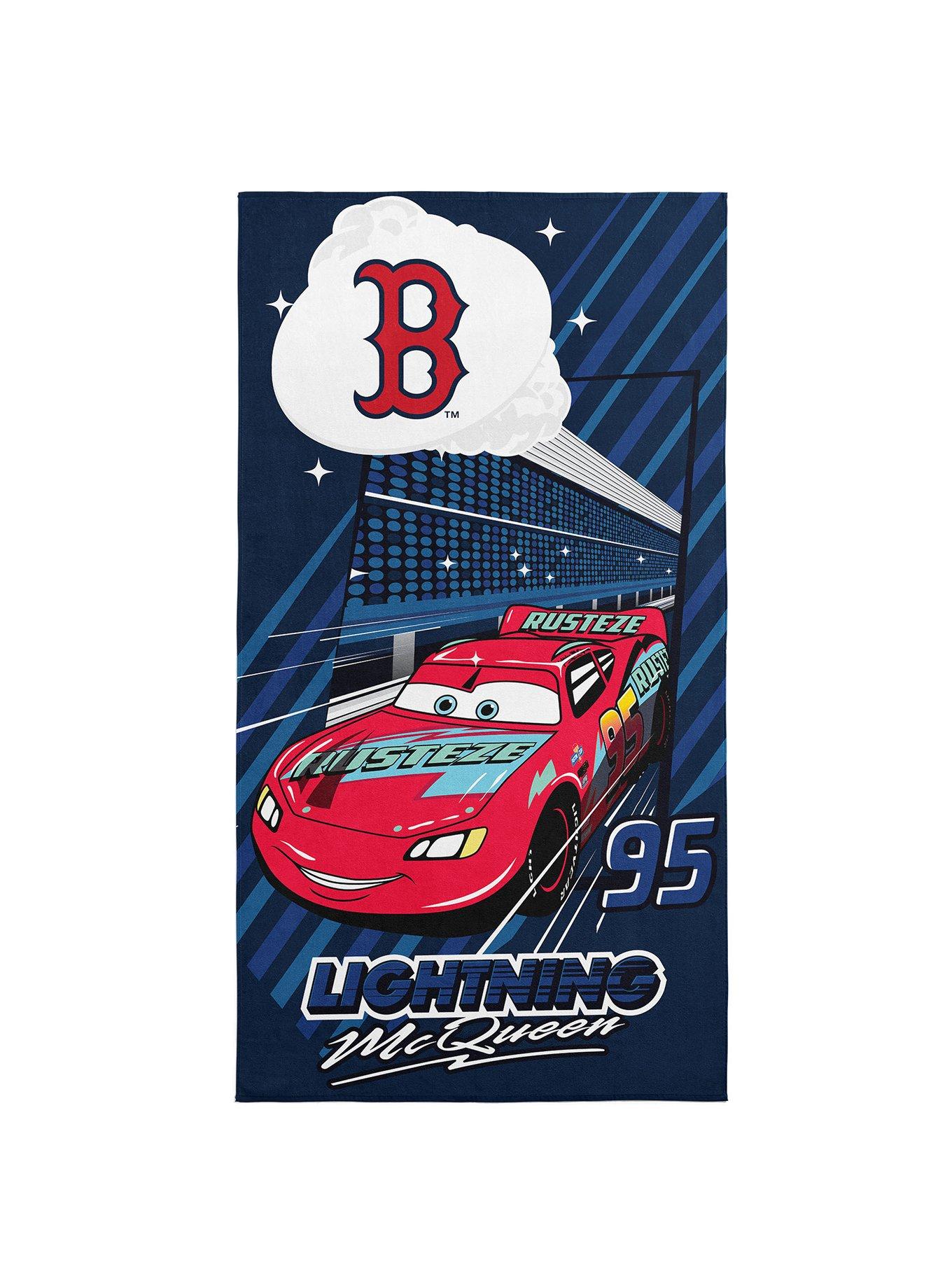 MLB Boston Red Sox Disney Pixar Cars Speedline Navy Microfiber Beach Towel