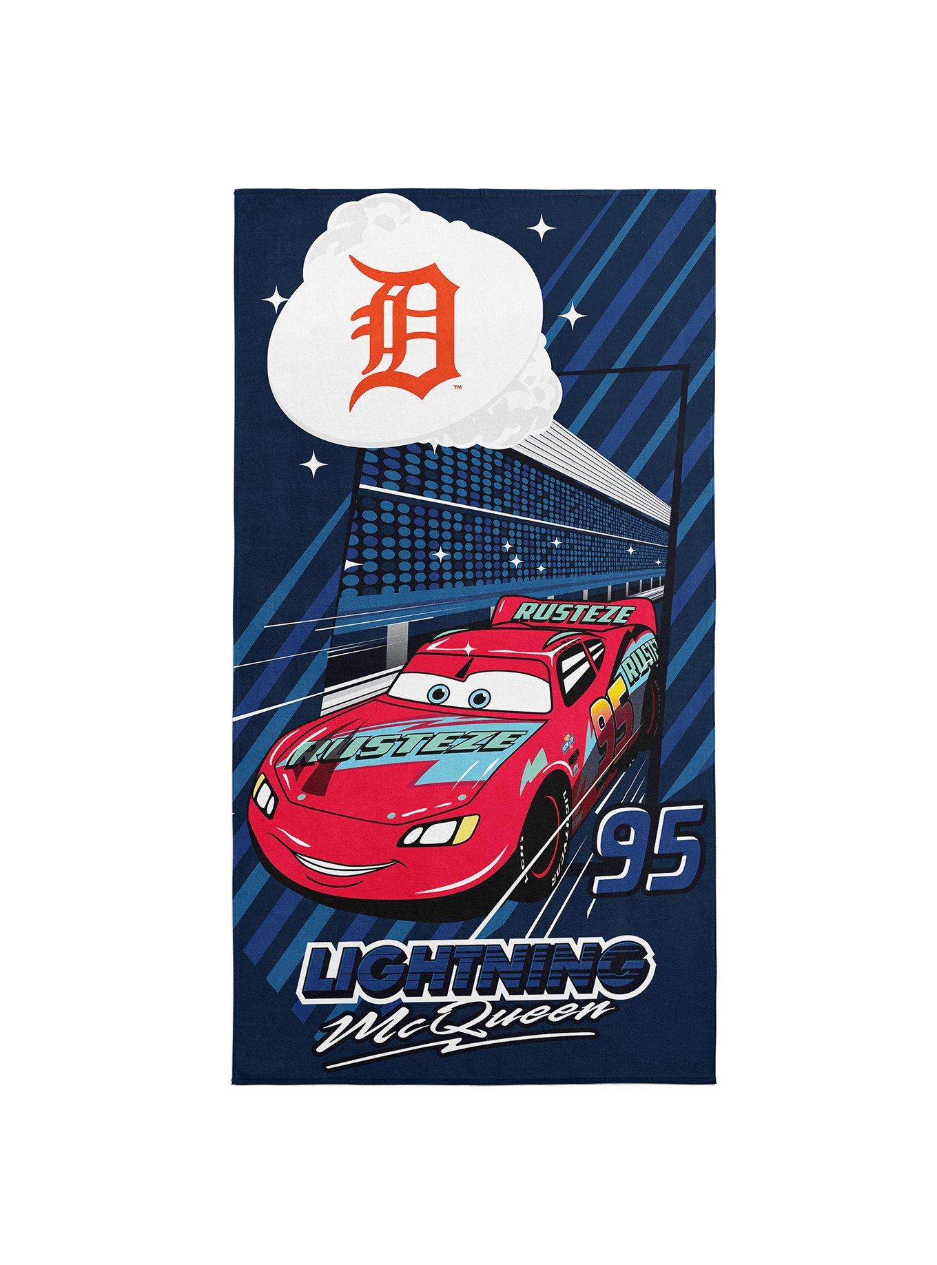 MLB Detroit Tigers Disney Pixar Cars Speedline Navy Microfiber Beach Towel
