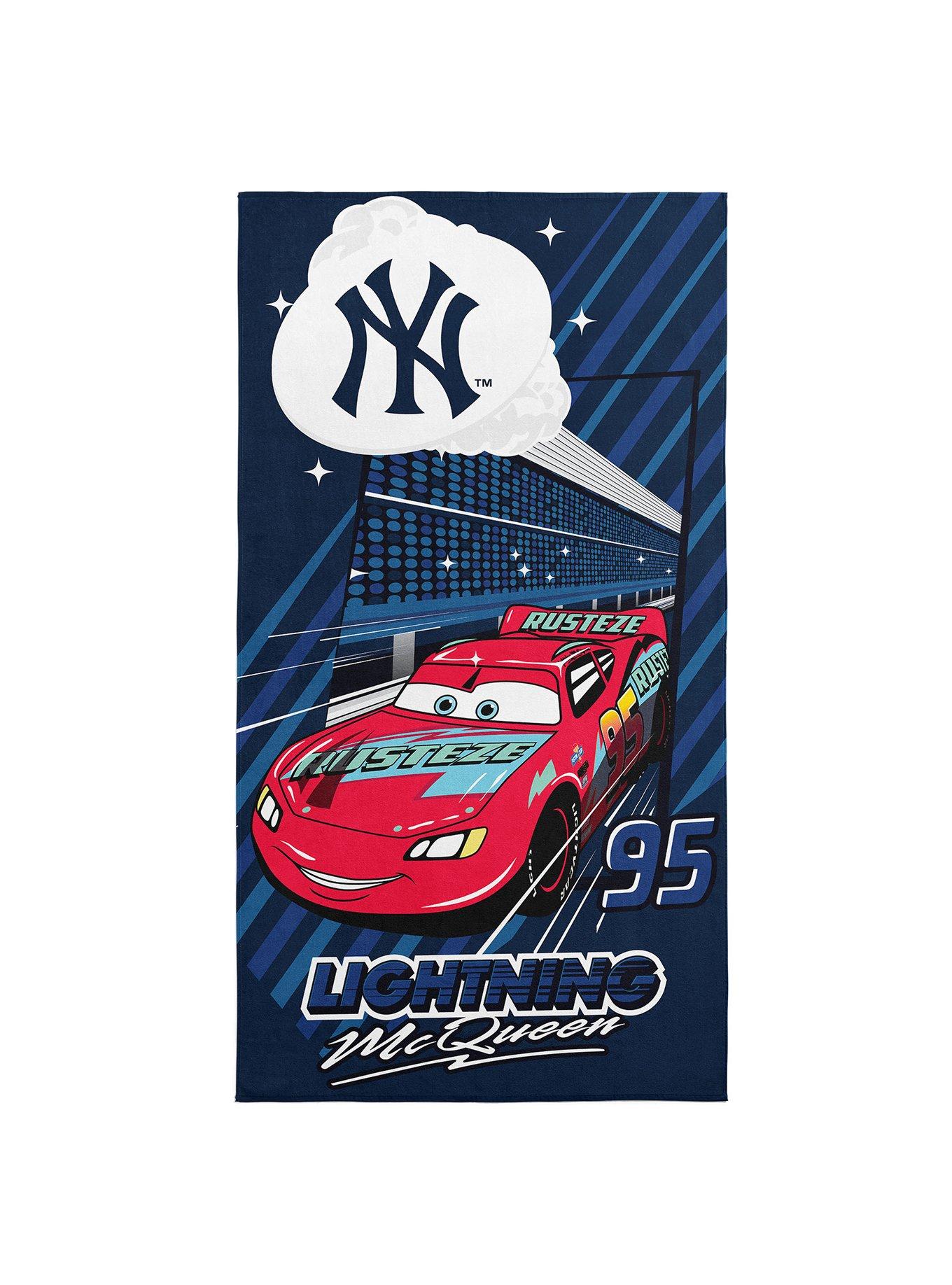 MLB New York Yankees Disney Pixar Cars Speedline Navy Microfiber Beach Towel