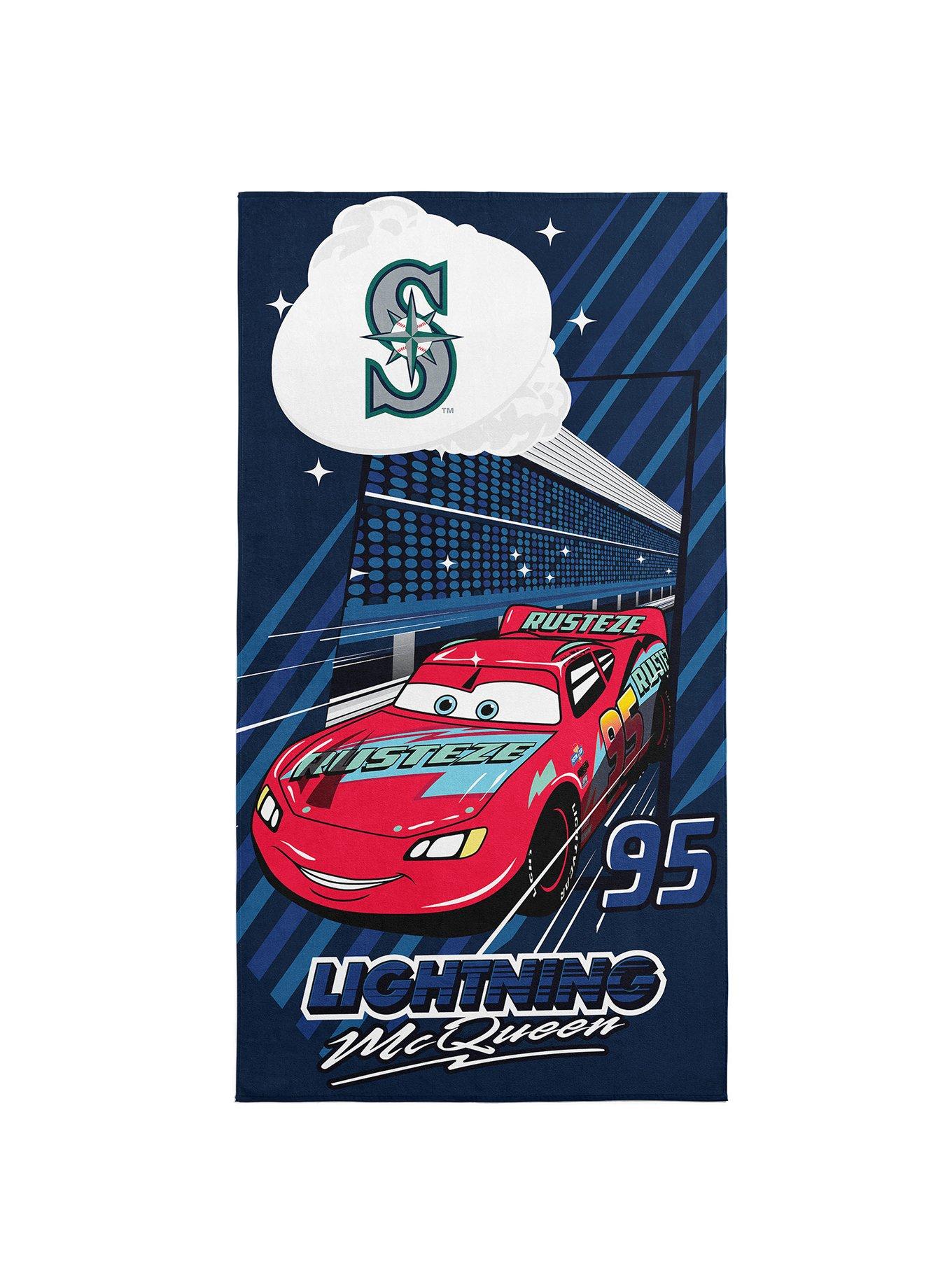 MLB Seattle Mariners Disney Pixar Cars Speedline Navy Microfiber Beach Towel