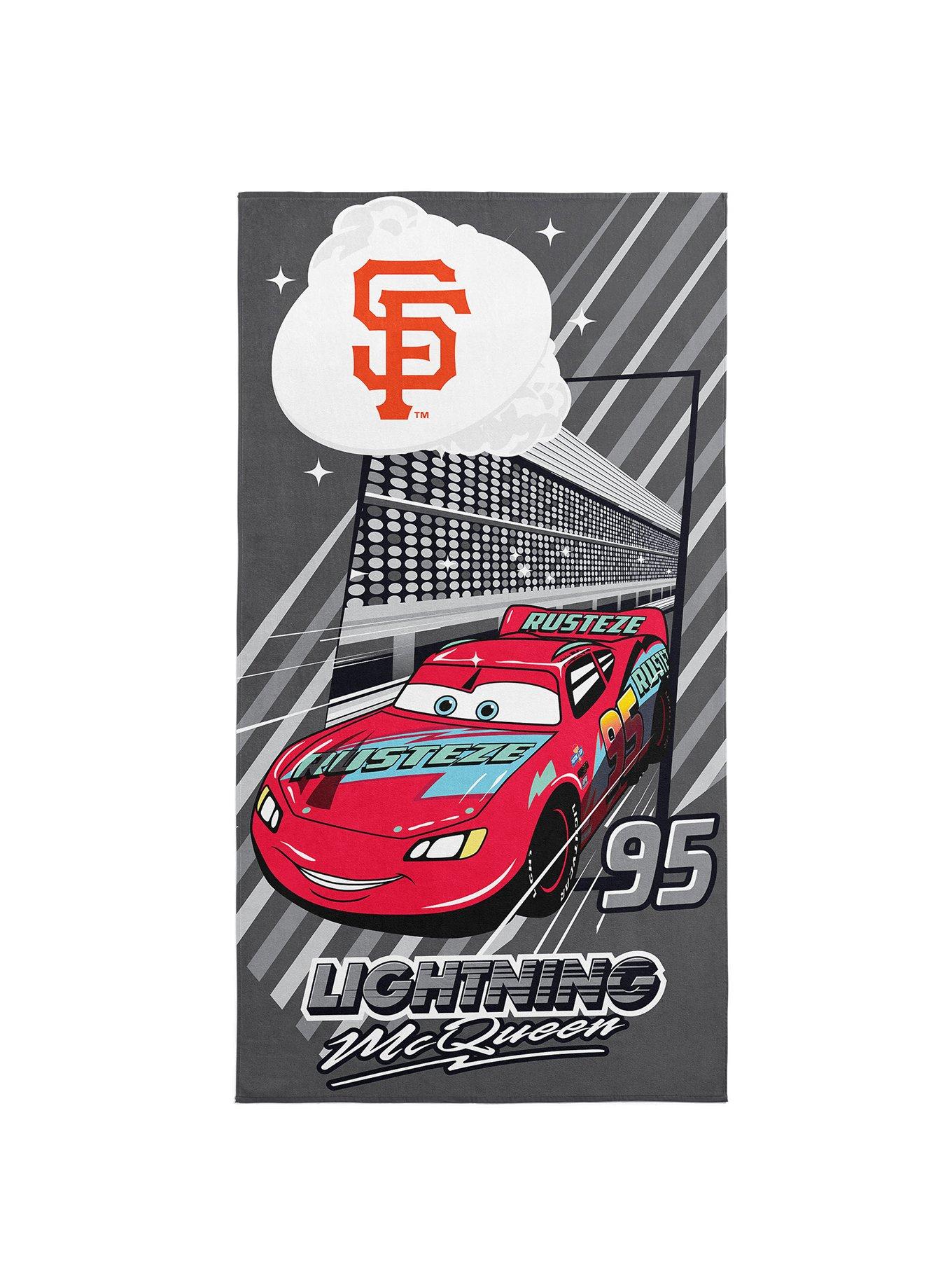 MLB San Francisco Giants Disney Pixar Cars Speedline Grey Microfiber Beach Towel