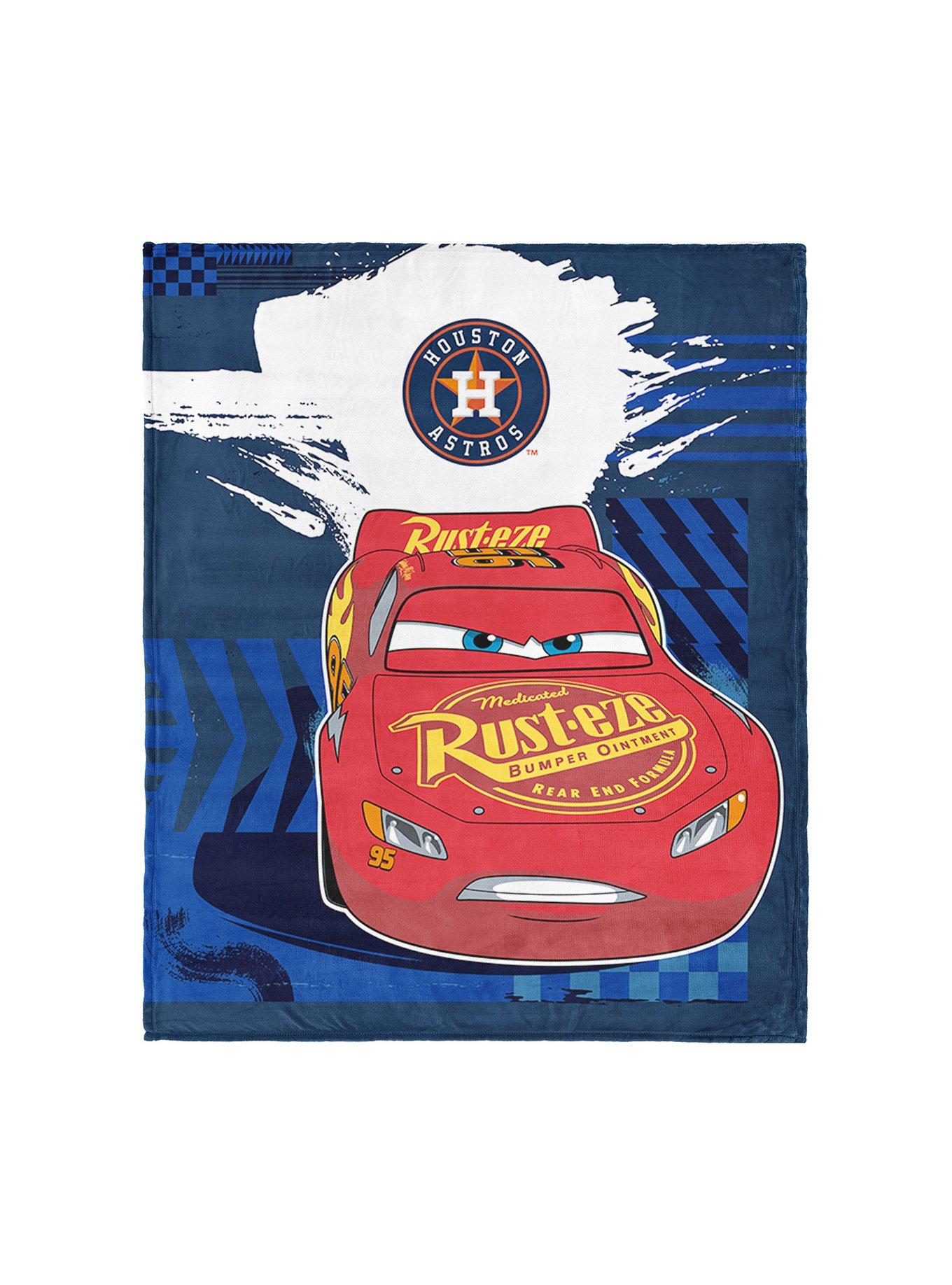 MLB Houston Astros Disney Pixar Cars Lap Time Navy Silk Touch Throw Blanket