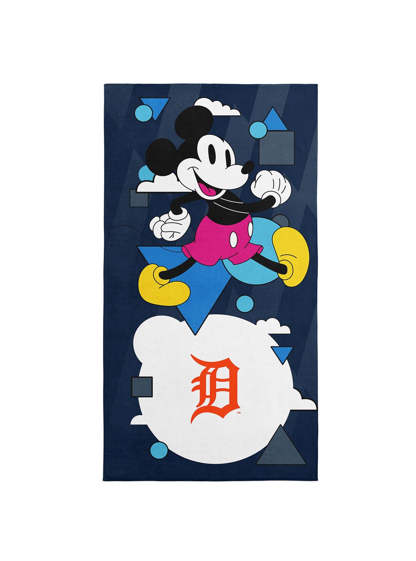 MLB Detroit Tigers Disney Mickey Mouse Good Vibes Navy Microfiber Beach Towel