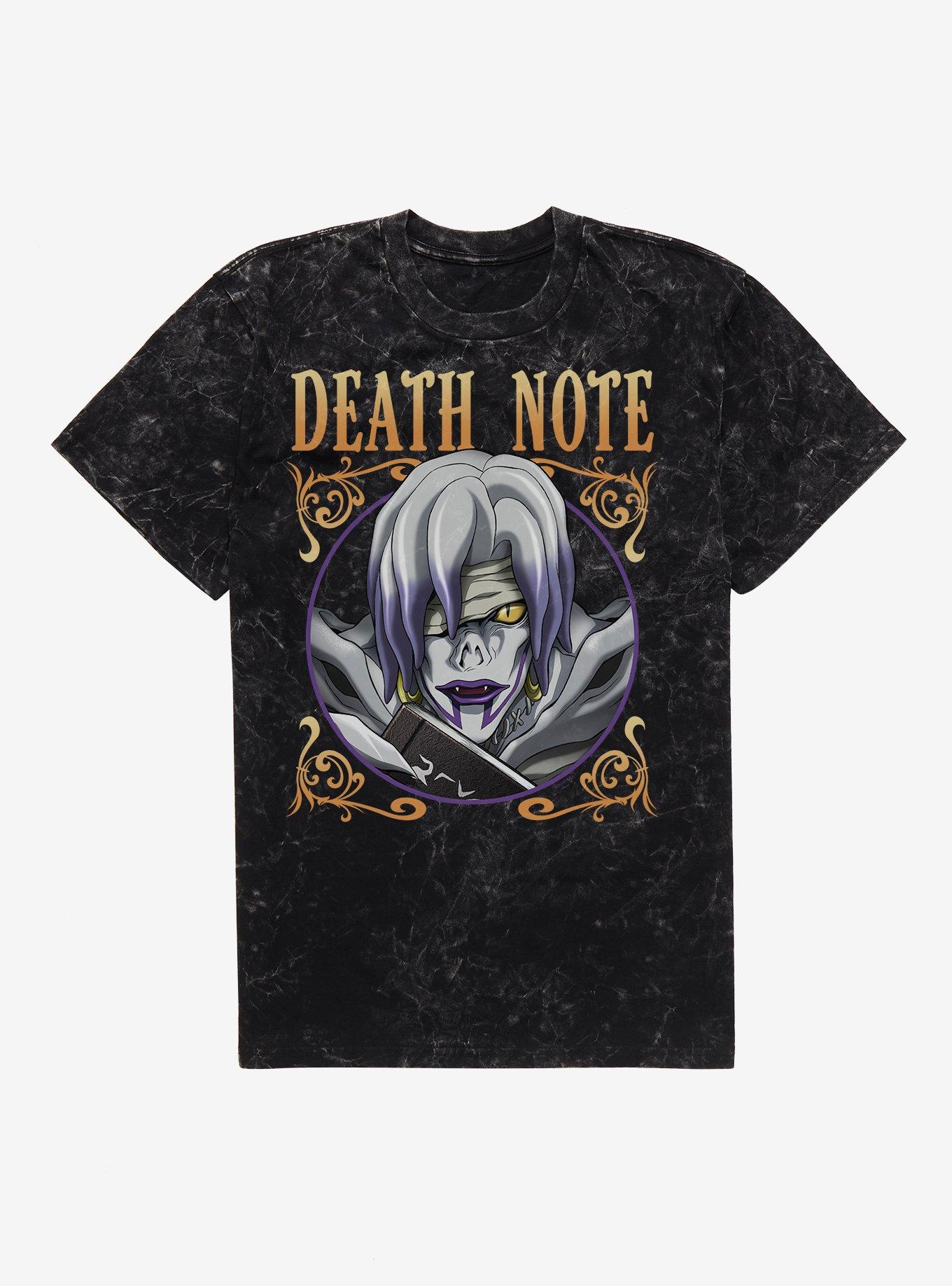 Death Note Rem with Book Mineral Wash T-Shirt Hot Topic Exclusive