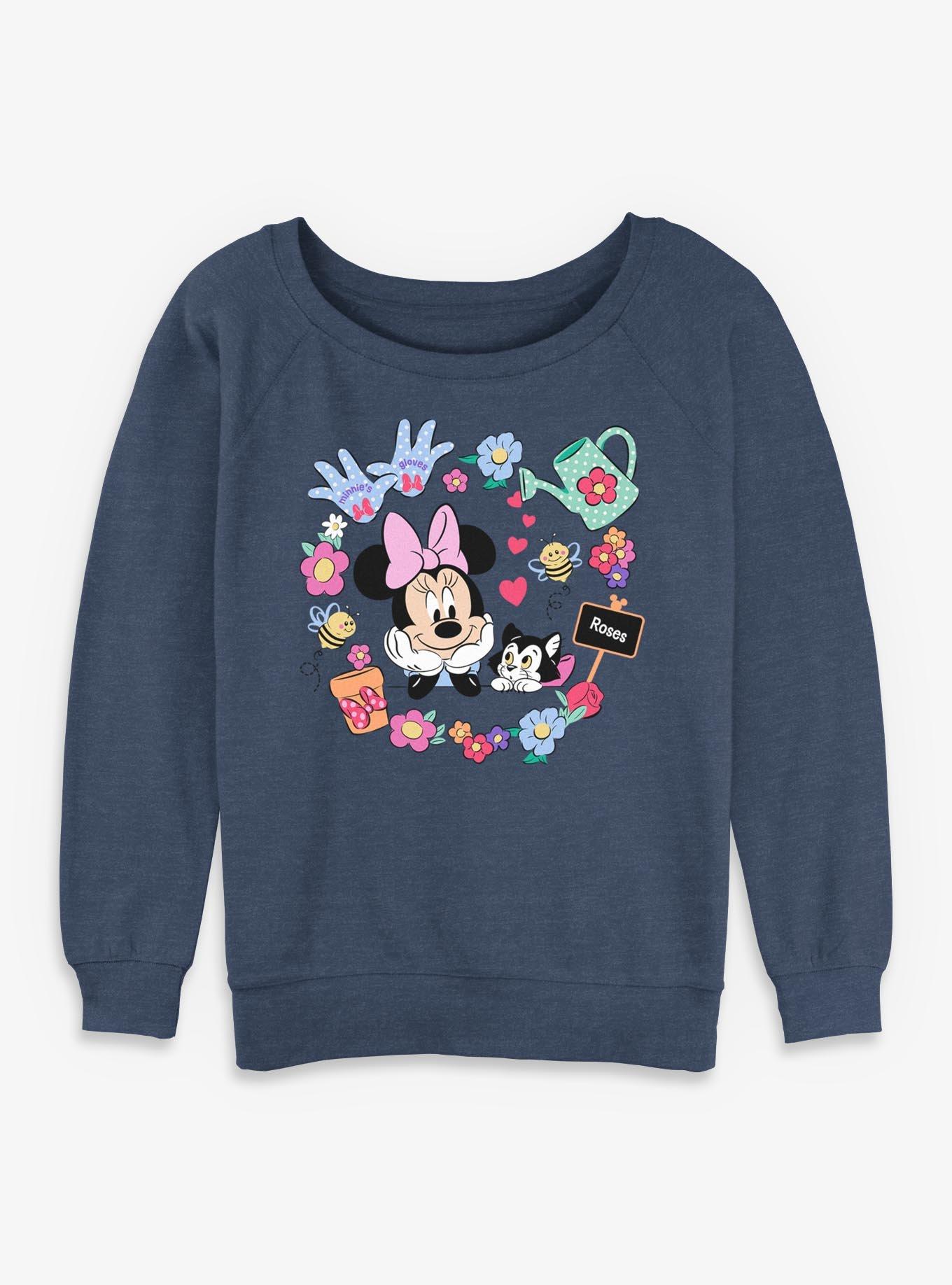 Disney Minnie Mouse & Figaro Garden Girls Slouchy Sweatshirt