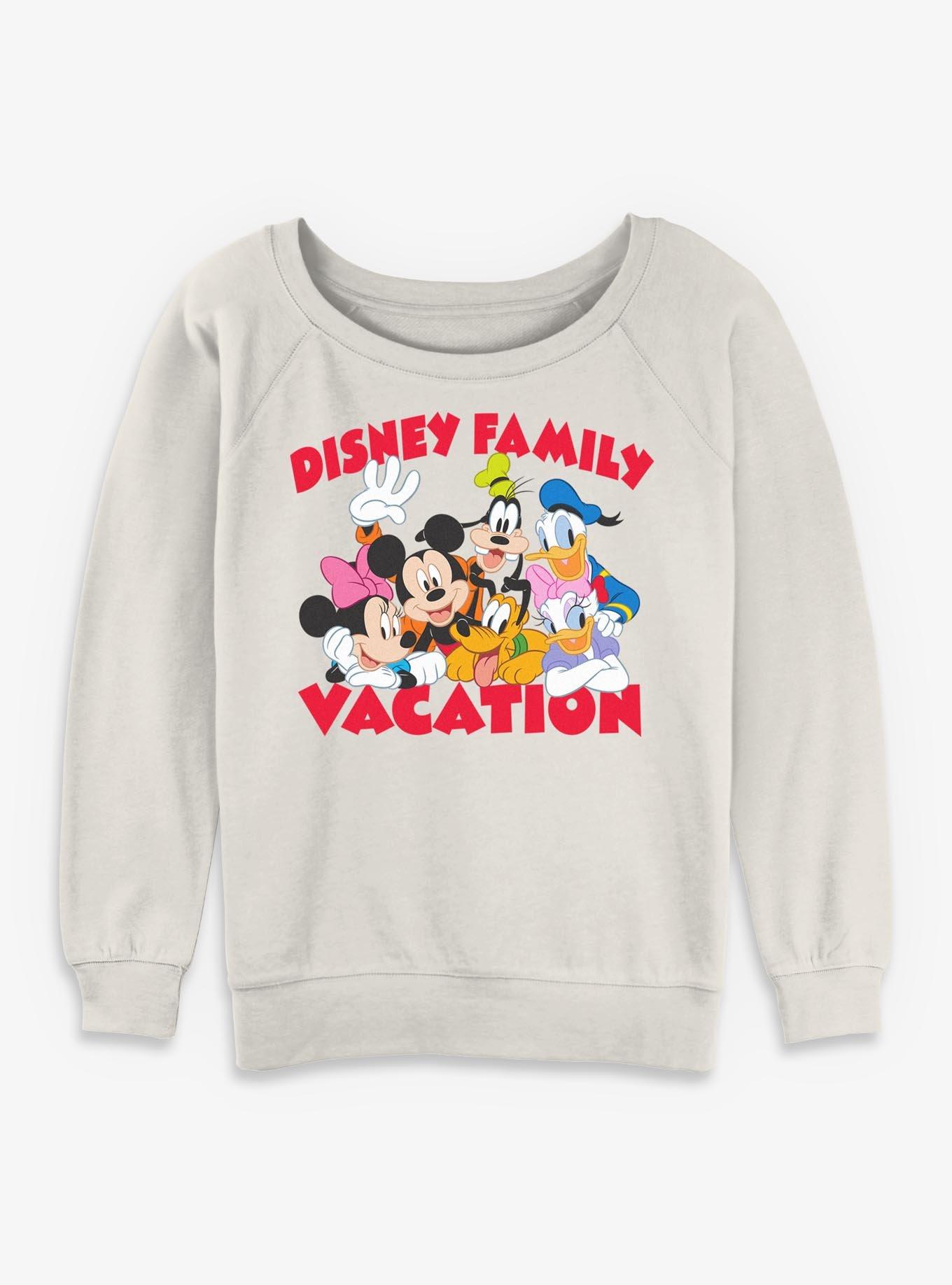 Disney Mickey Mouse Family Vacation Girls Slouchy Sweatshirt