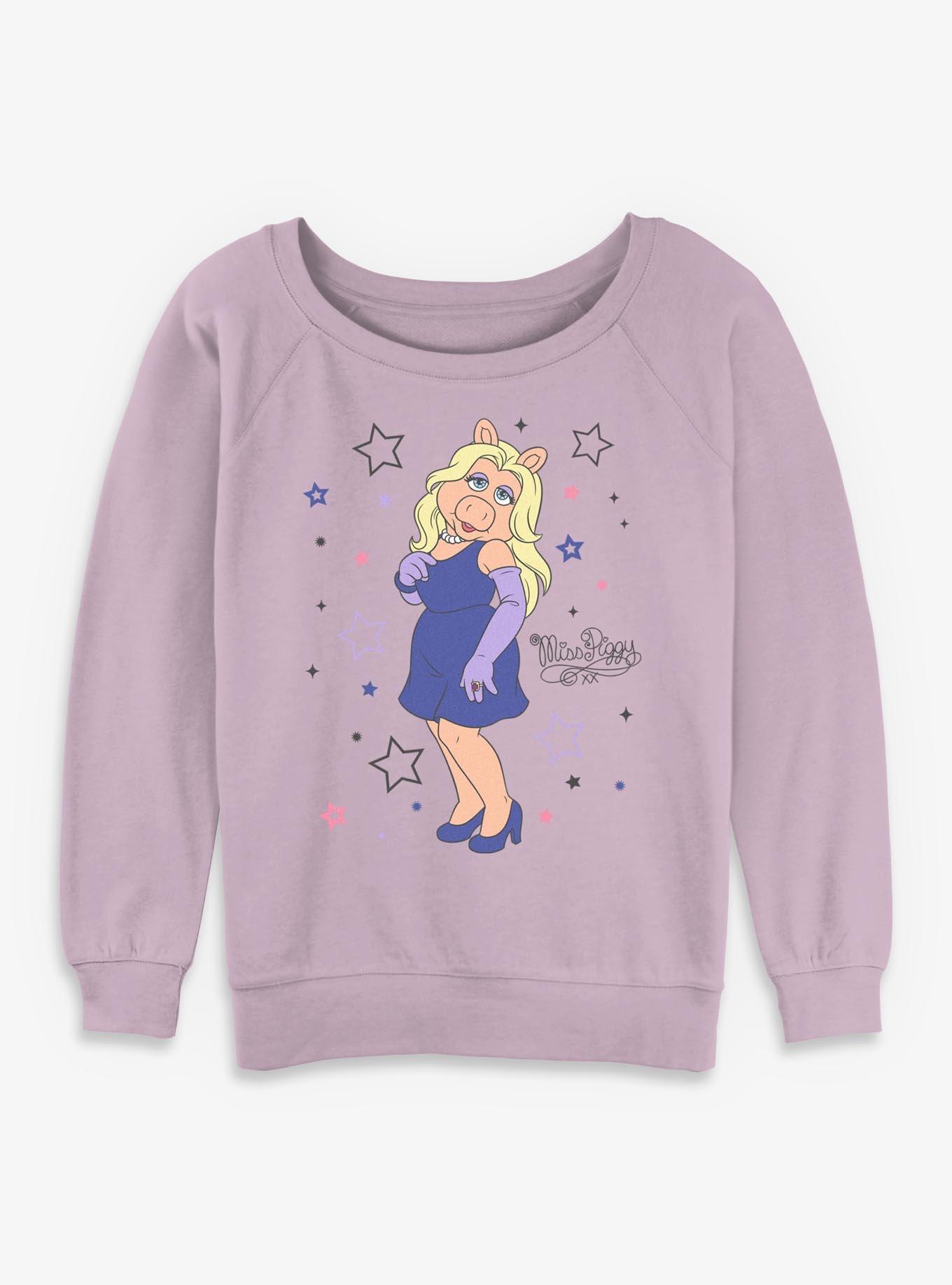 Disney The Muppets Miss Piggy Star Girls Slouchy Sweatshirt
