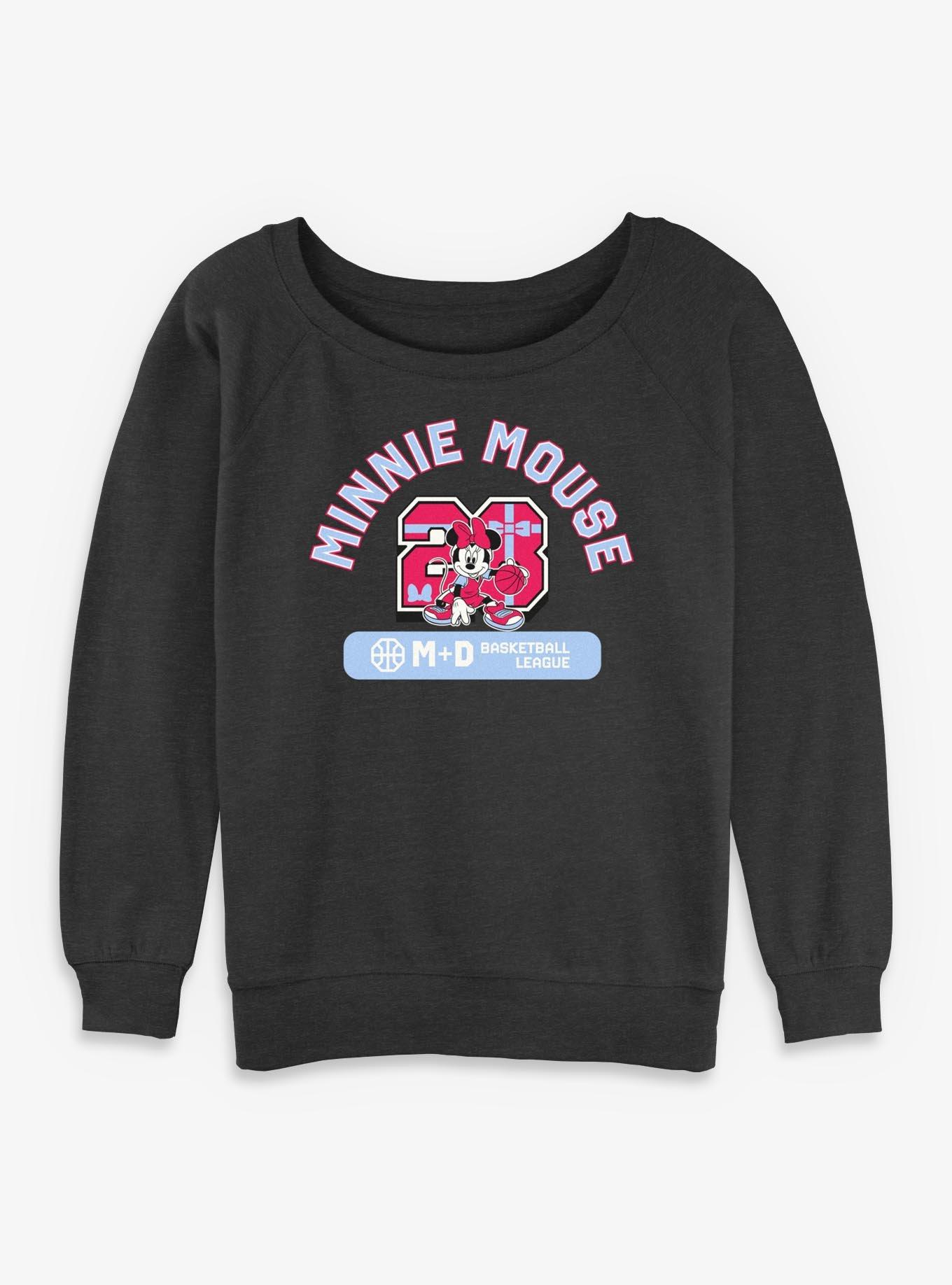 Disney Minnie Mouse Basketball League Player Girls Slouchy Sweatshirt