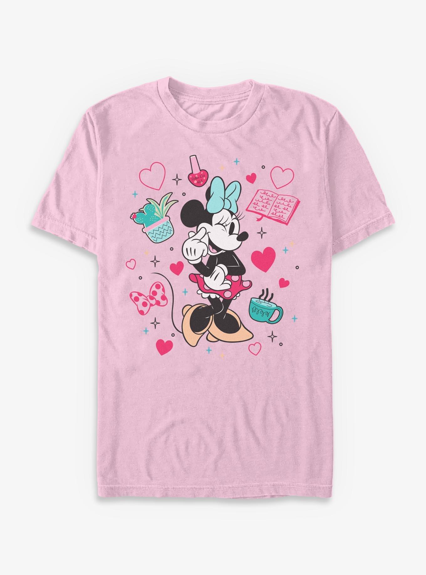 COMFORTCOLORS Disney Minnie Mouse Cute Pose Garment Dye T-Shirt