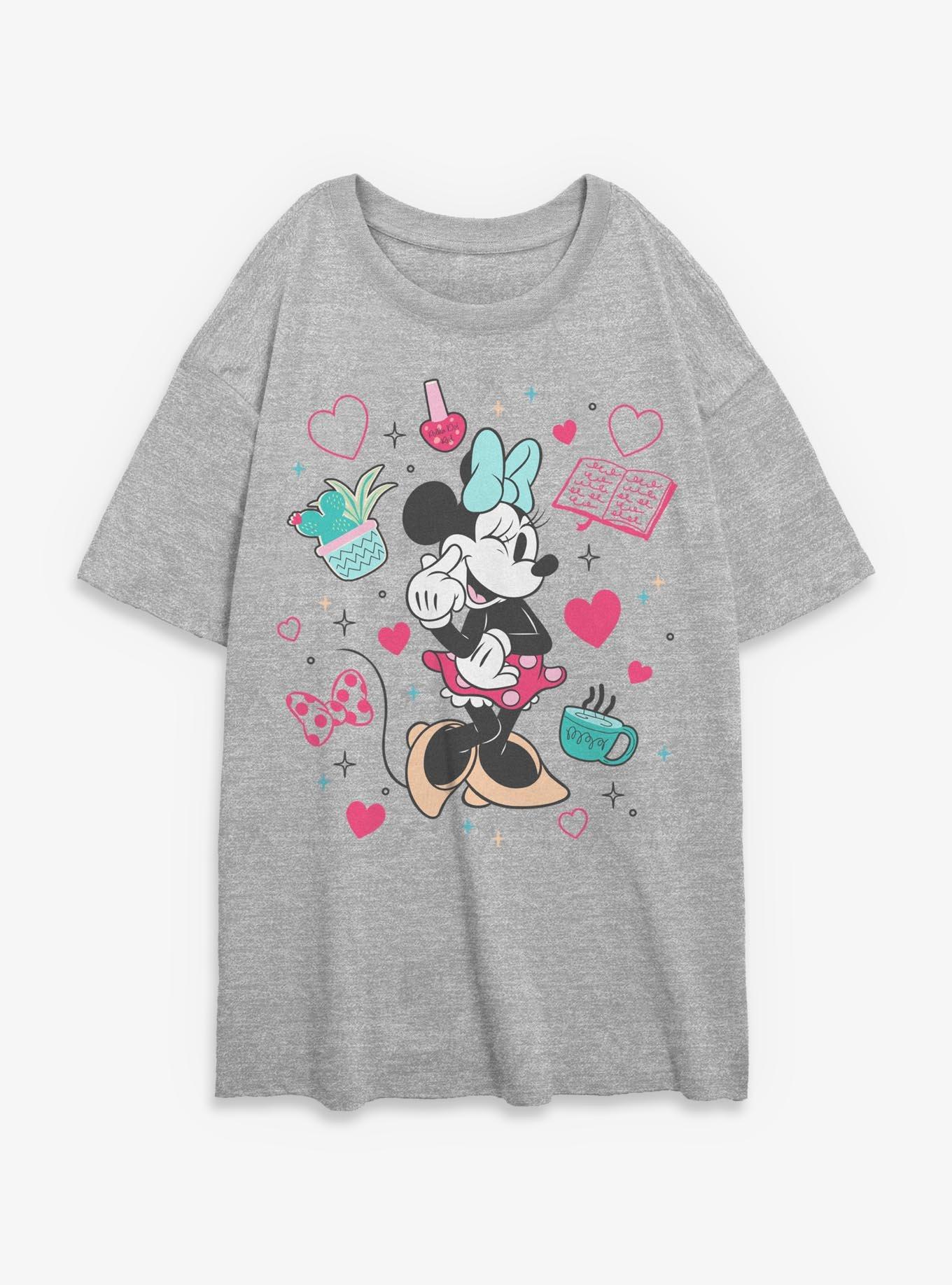 Disney Minnie Mouse Cute Pose Girls Oversized T-Shirt