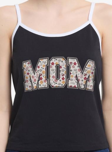 ♡ドルチェ&ガッバーナ♡ミニーマウスHollywoodプリントタンクトップ　38 Disney Minnie Mouse Mom Flowers Collegiate Girls Cami - BLACK