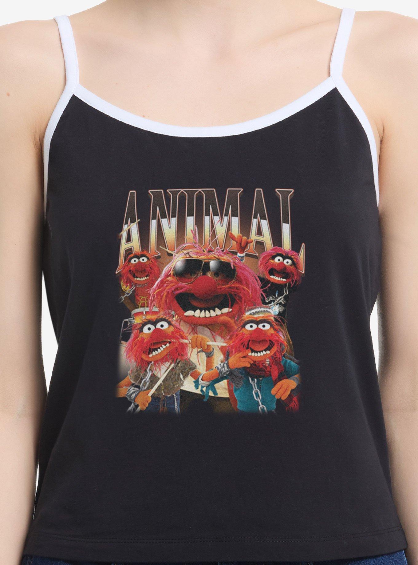 Disney The Muppets Animal Montage Y2K Girls Cami, BLACK, hi-res view 1