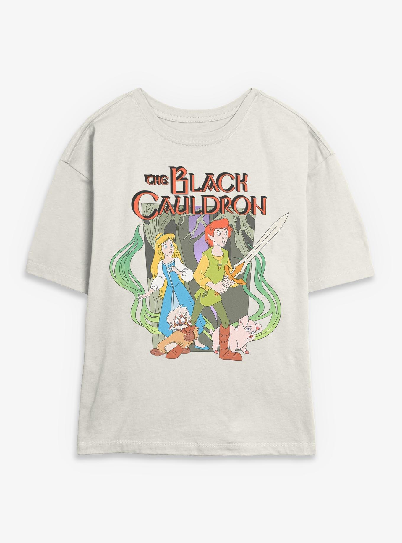 Disney The Black Cauldron Group Girls Skimmer T-Shirt, EGRET, hi-res view 1
