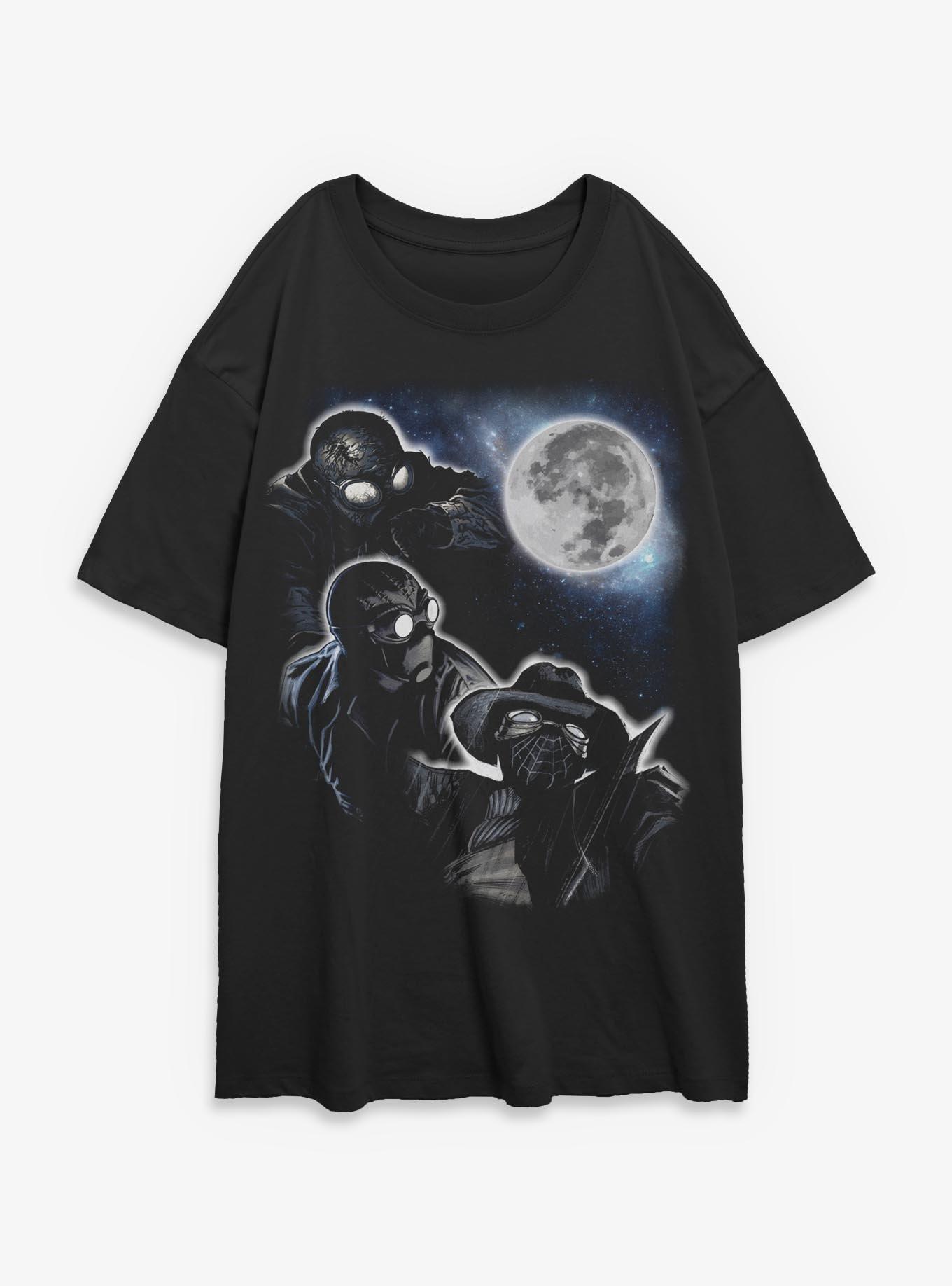 Marvel Spider-Man Three Noir Moon Girls Oversized T-Shirt