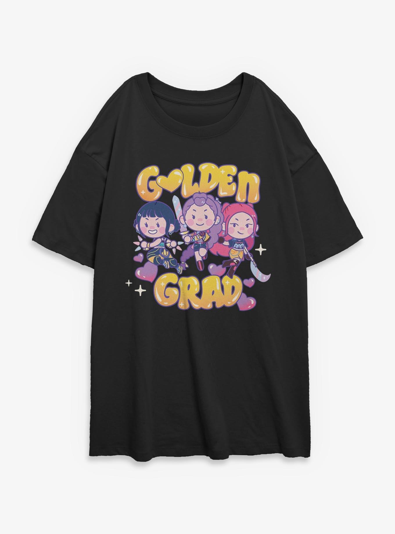 KPop Demon Hunters HUNTR/X Golden Grad Girls Oversized T-Shirt