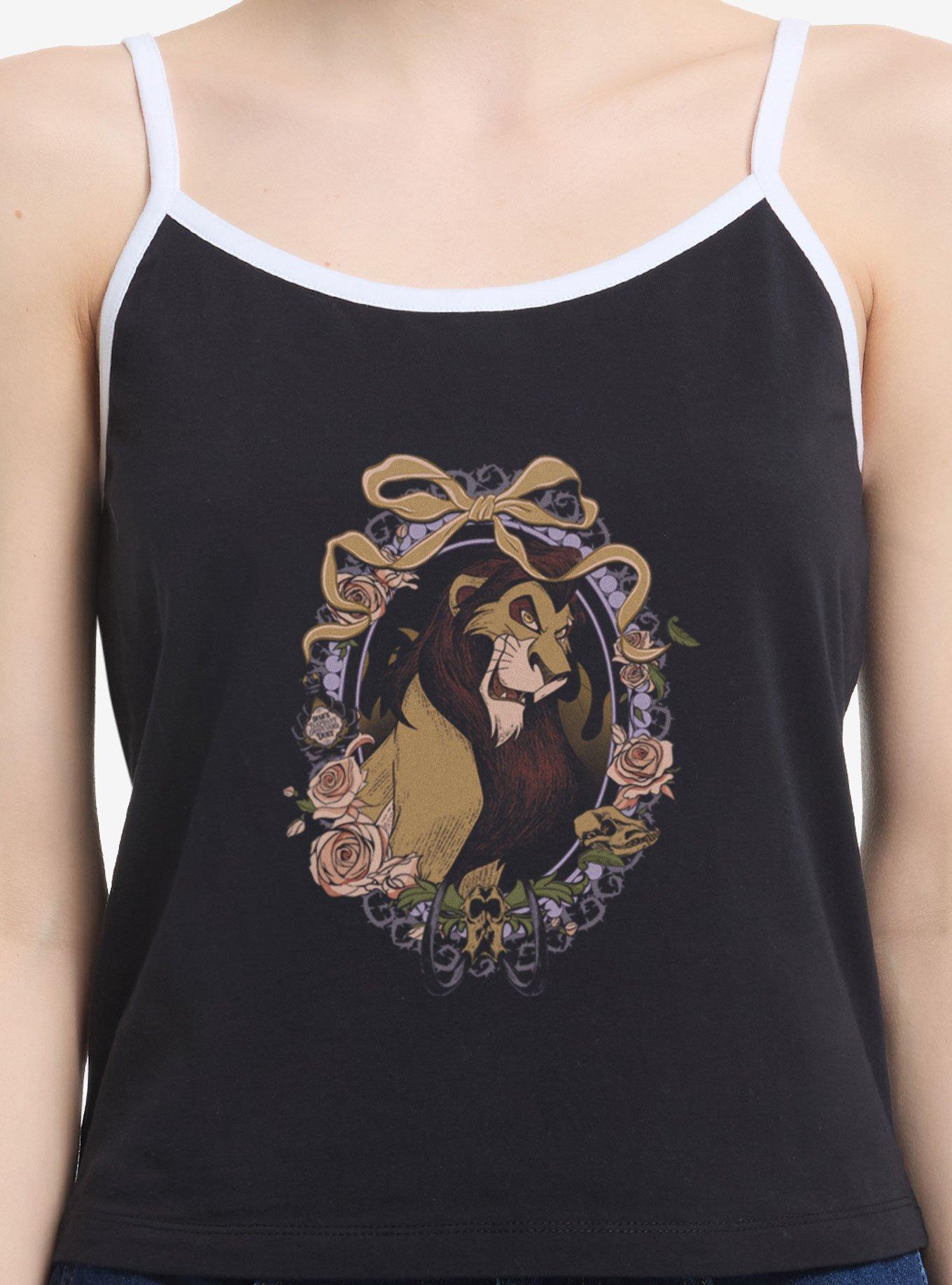 Disney Villains Scar Floral Frame Portrait Girls Cami
