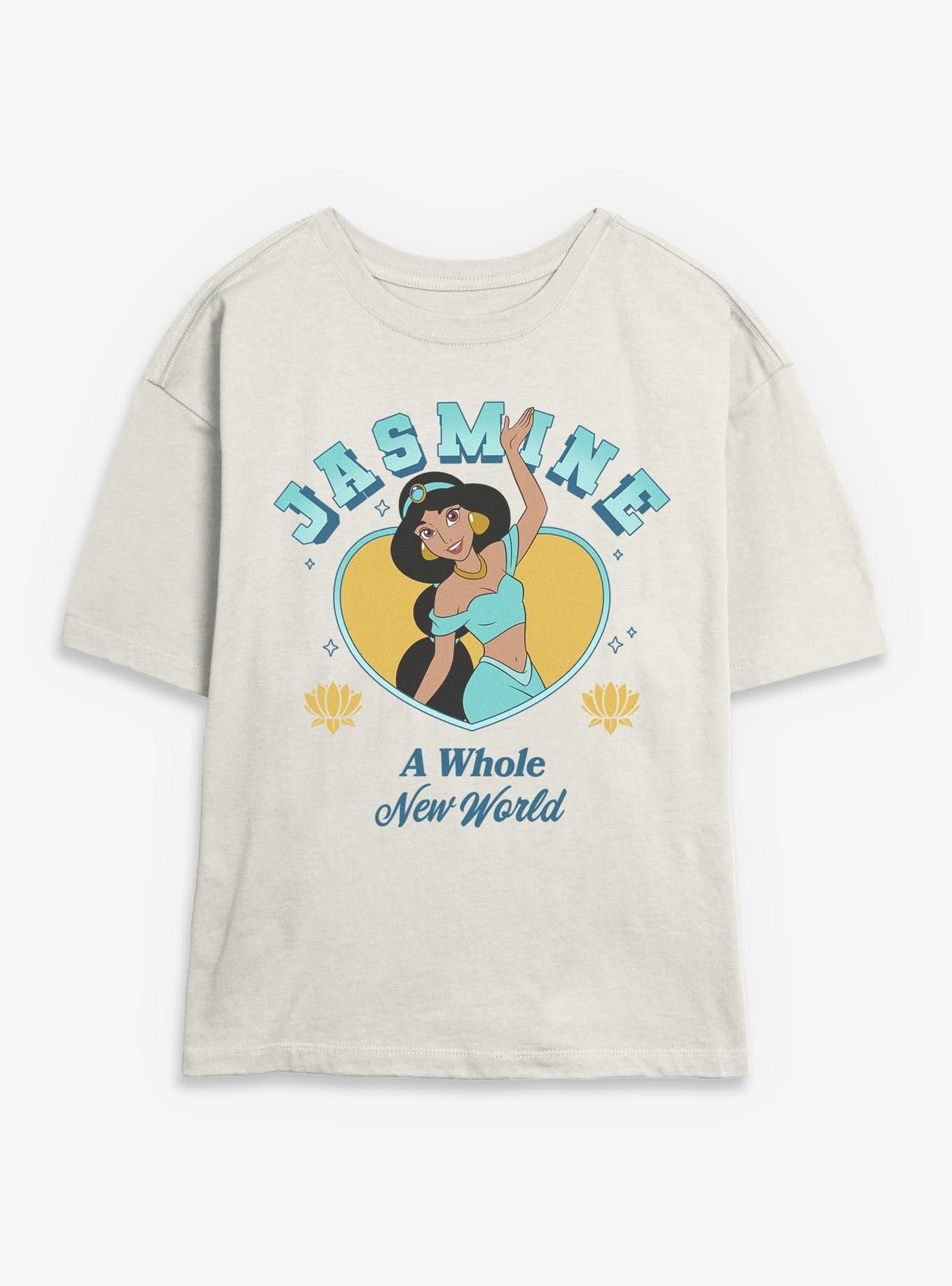 Disney Princesses Jasmine Heart Girls Skimmer T-Shirt, EGRET, hi-res view 1