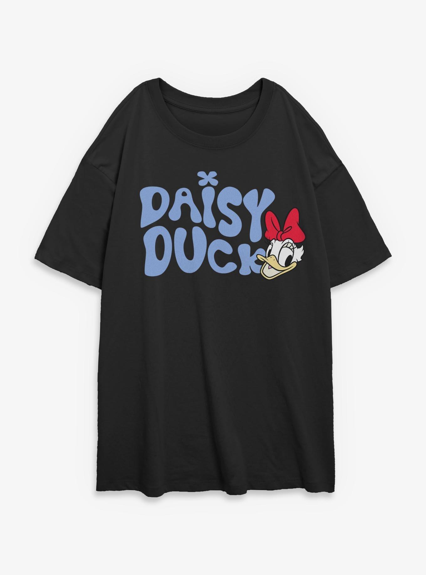Disney Daisy Duck Face Girls Oversized T-Shirt