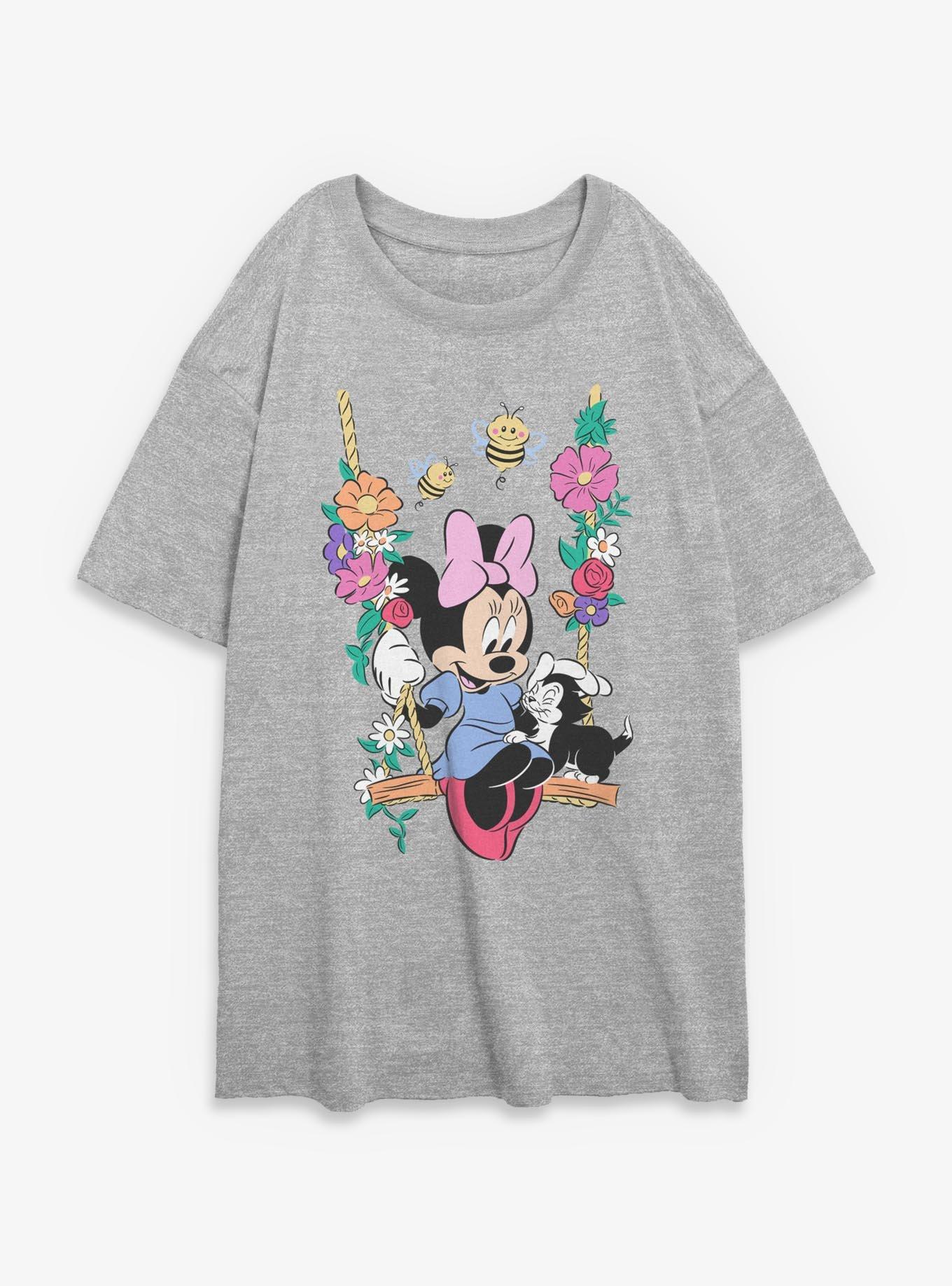 Disney Minnie Mouse & Figaro Swinging Girls Oversized T-Shirt