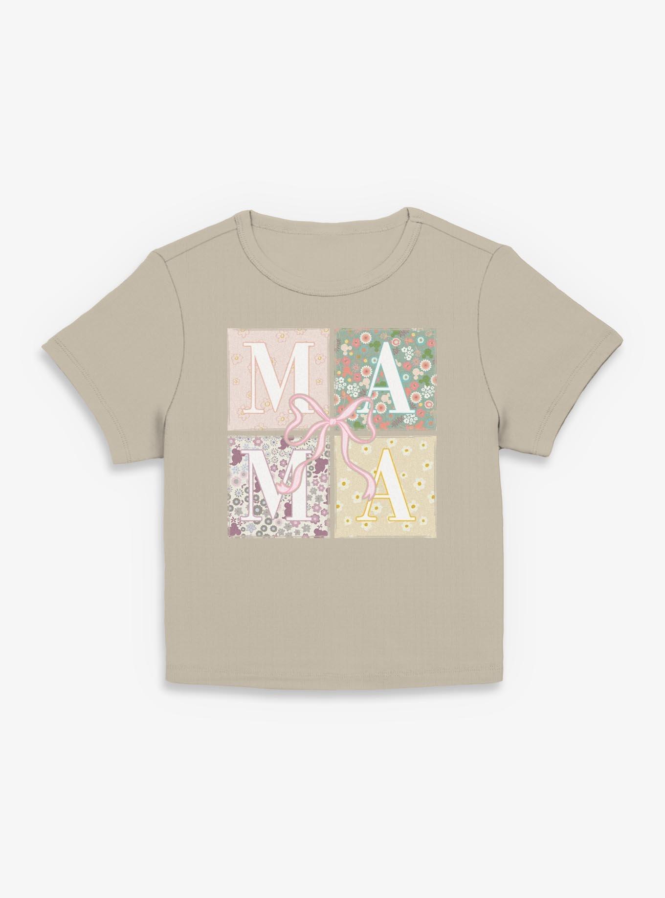 Disney Mickey Mouse Mama Patchwork Box Up Girls Baby T-Shirt