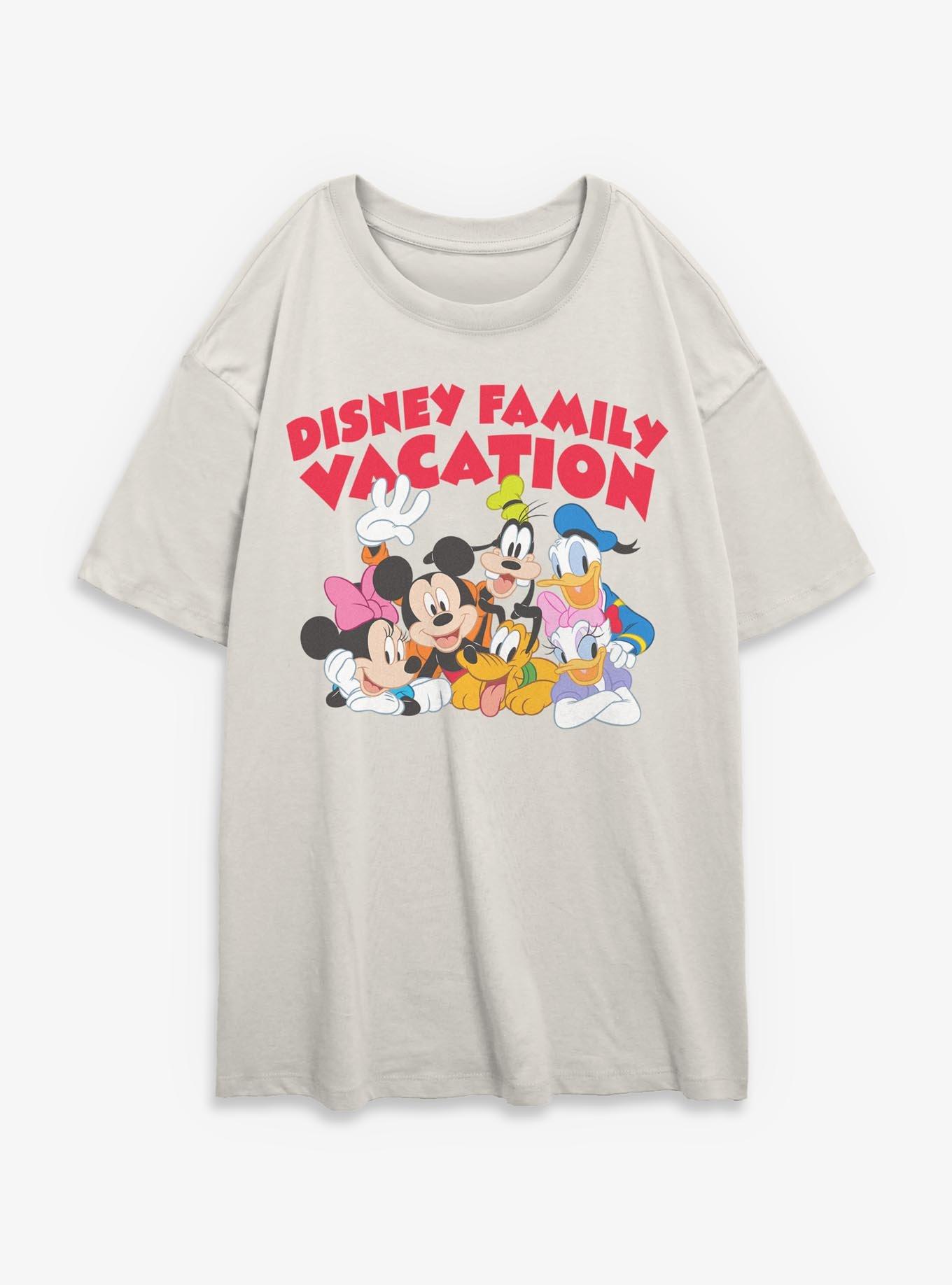 Disney Mickey Mouse Family Vacation Girls Oversized T-Shirt