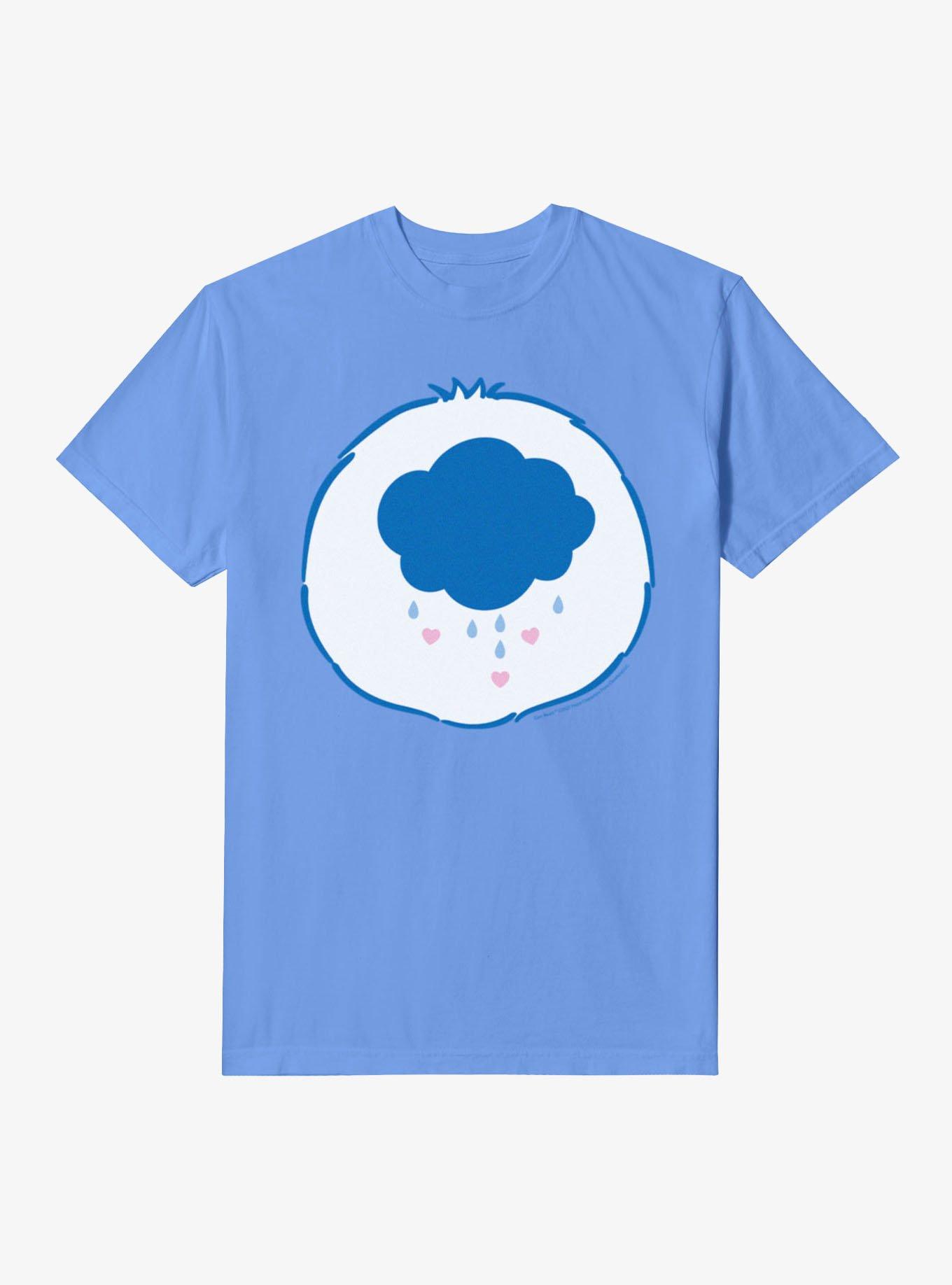 Care Bears Grumpy Clouds Belly Badge Garment-Dyed T-Shirt, FLOBLUE, hi-res view 1