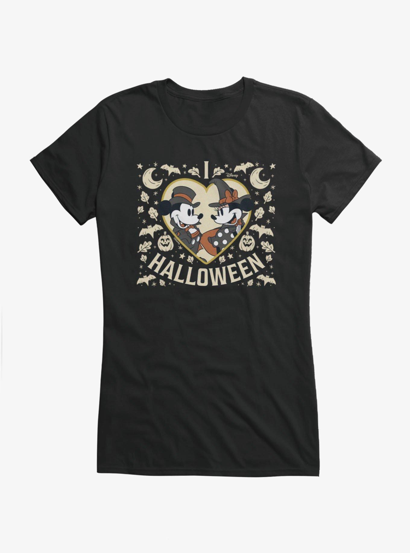 Disney Mickey Mouse I Heart Halloween Mickey And Minnie Girls T-Shirt