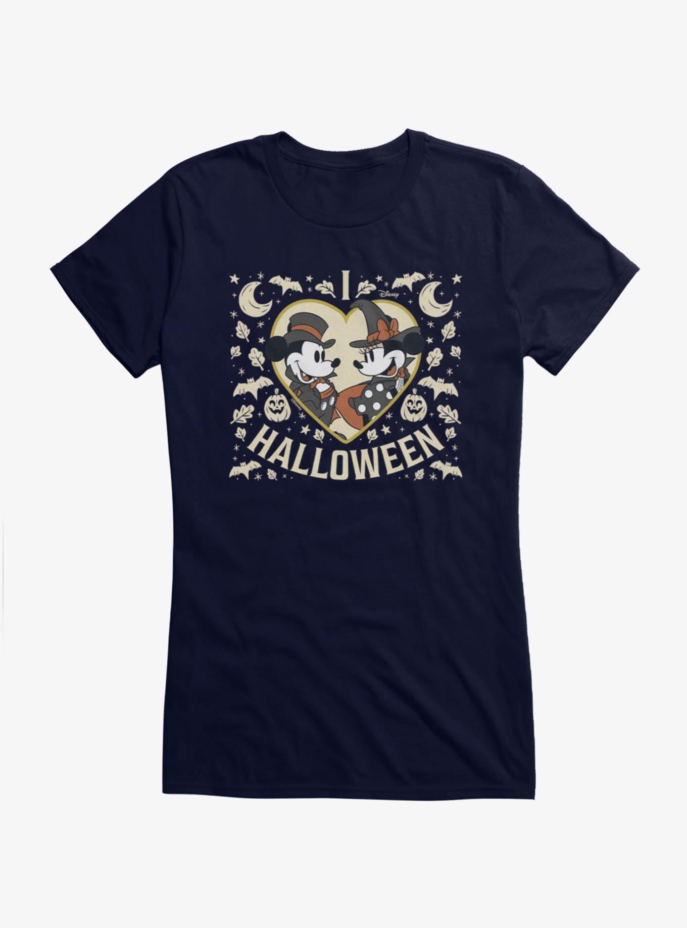 Disney Mickey Mouse I Heart Halloween Mickey And Minnie Girls T-Shirt