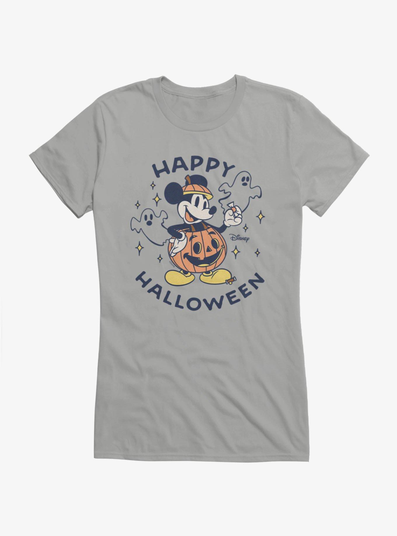 Disney Mickey Mouse Happy Halloween Pumpkin Mickey Girls T-Shirt