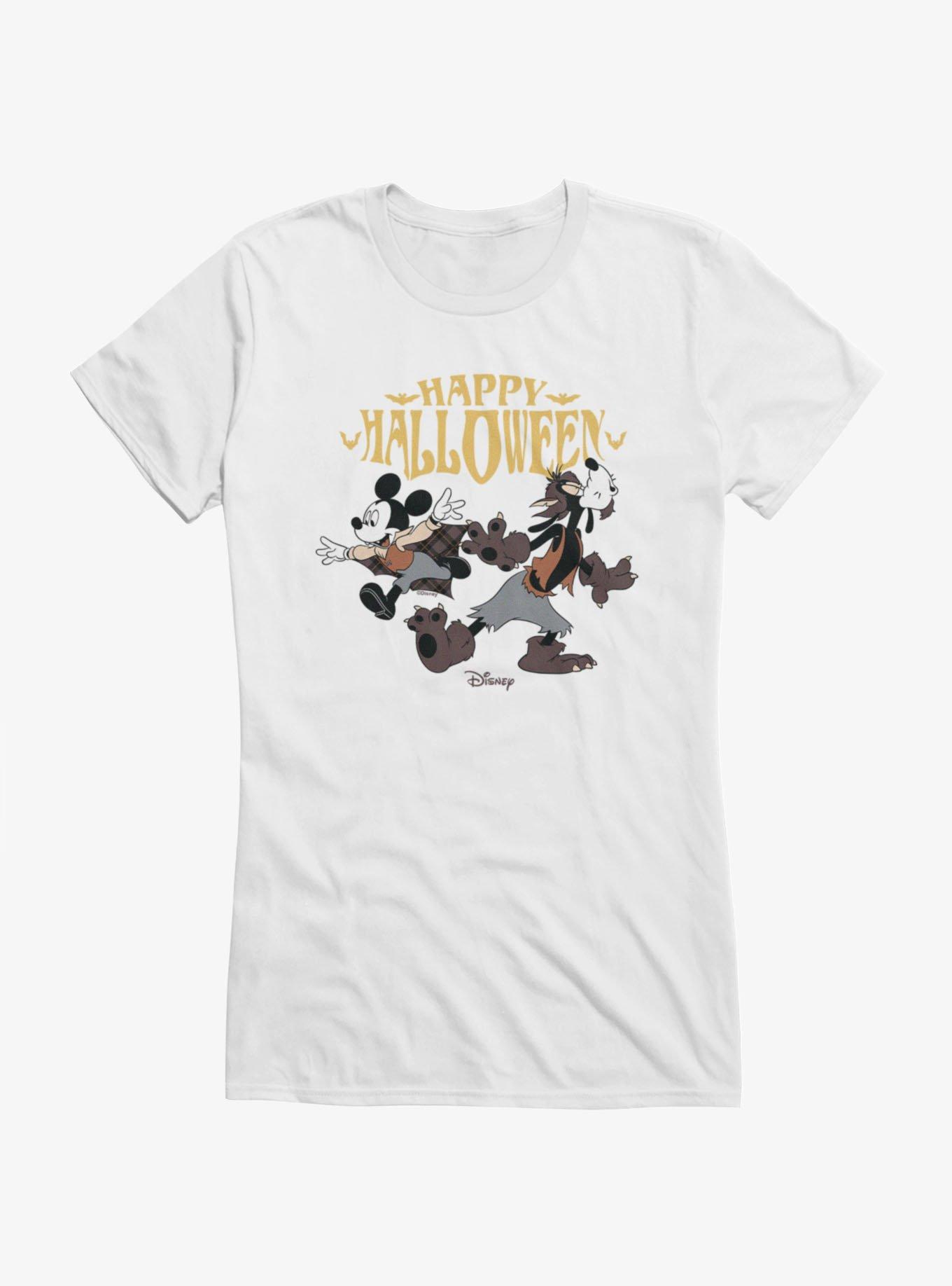 Disney Mickey Mouse Happy Halloween Goofy With Mickey Girls T-Shirt