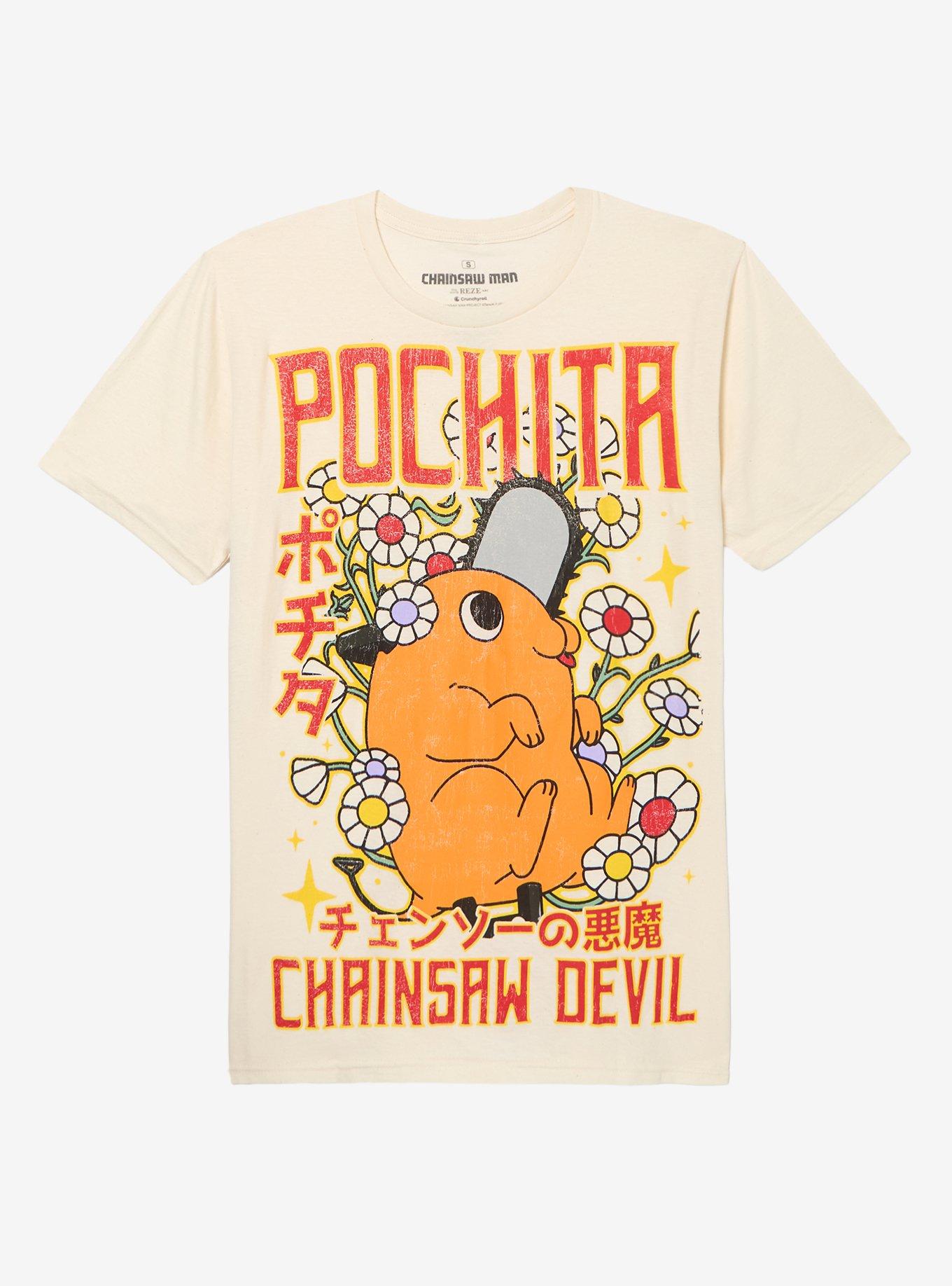 Chainsaw Man Pochita Flower T-Shirt