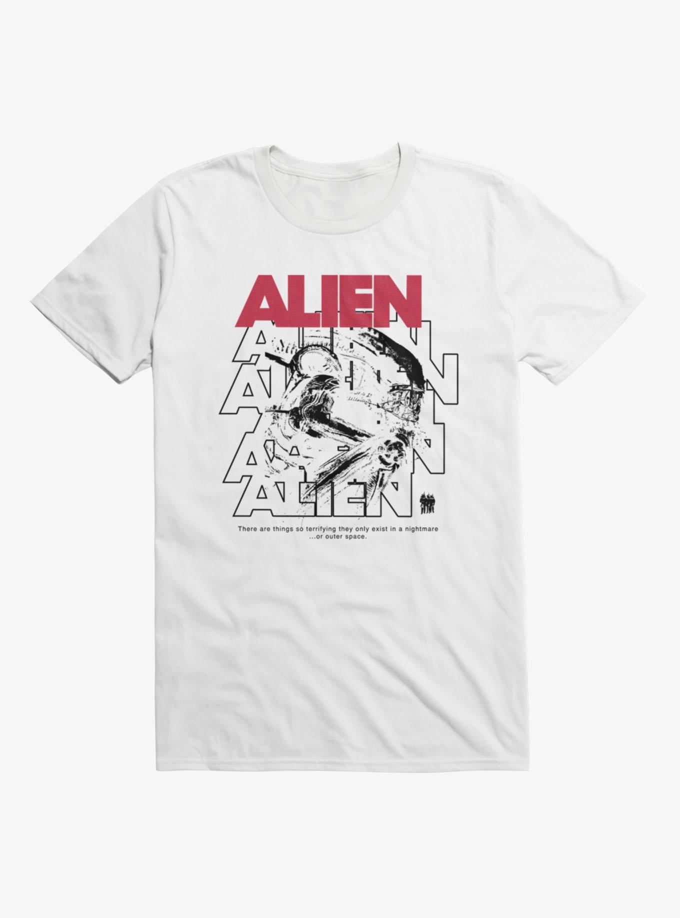 Alien Classic Red Logo Minimalist Horror Art T-Shirt