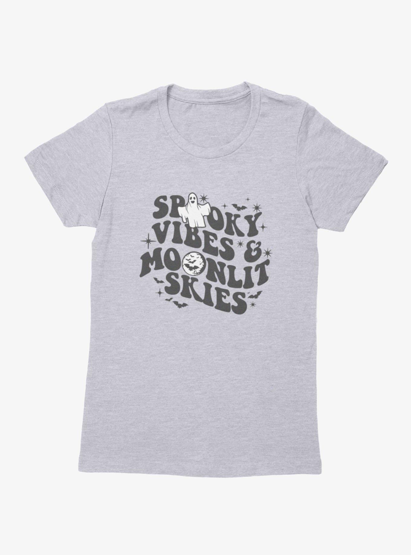 Spooky Vibes Moonlit Skies Retro Womens T-Shirt