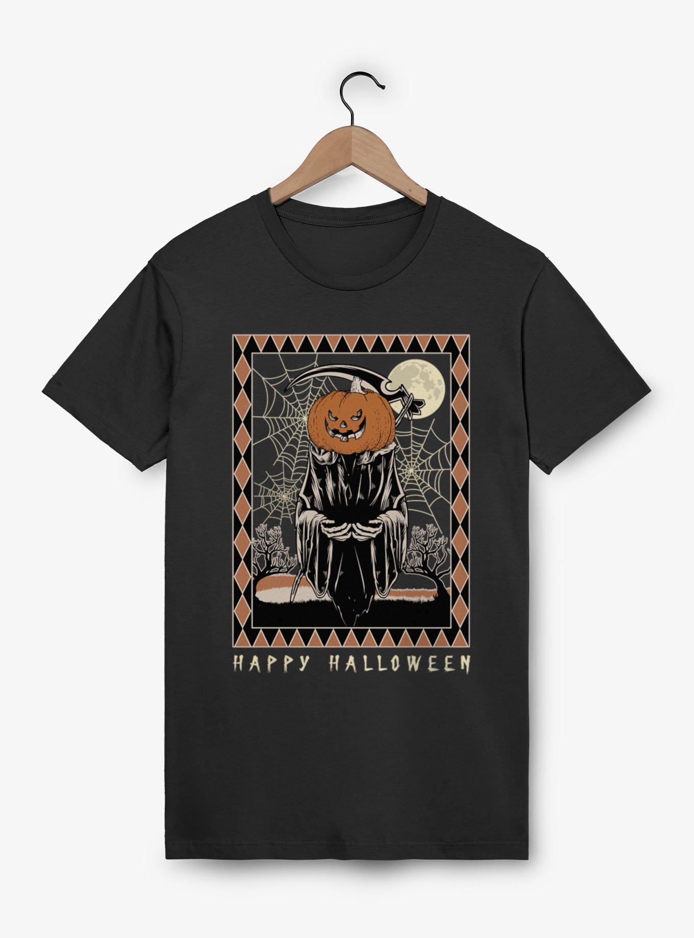 Happy Halloween Pumpkin Grim Reaper T-Shirt