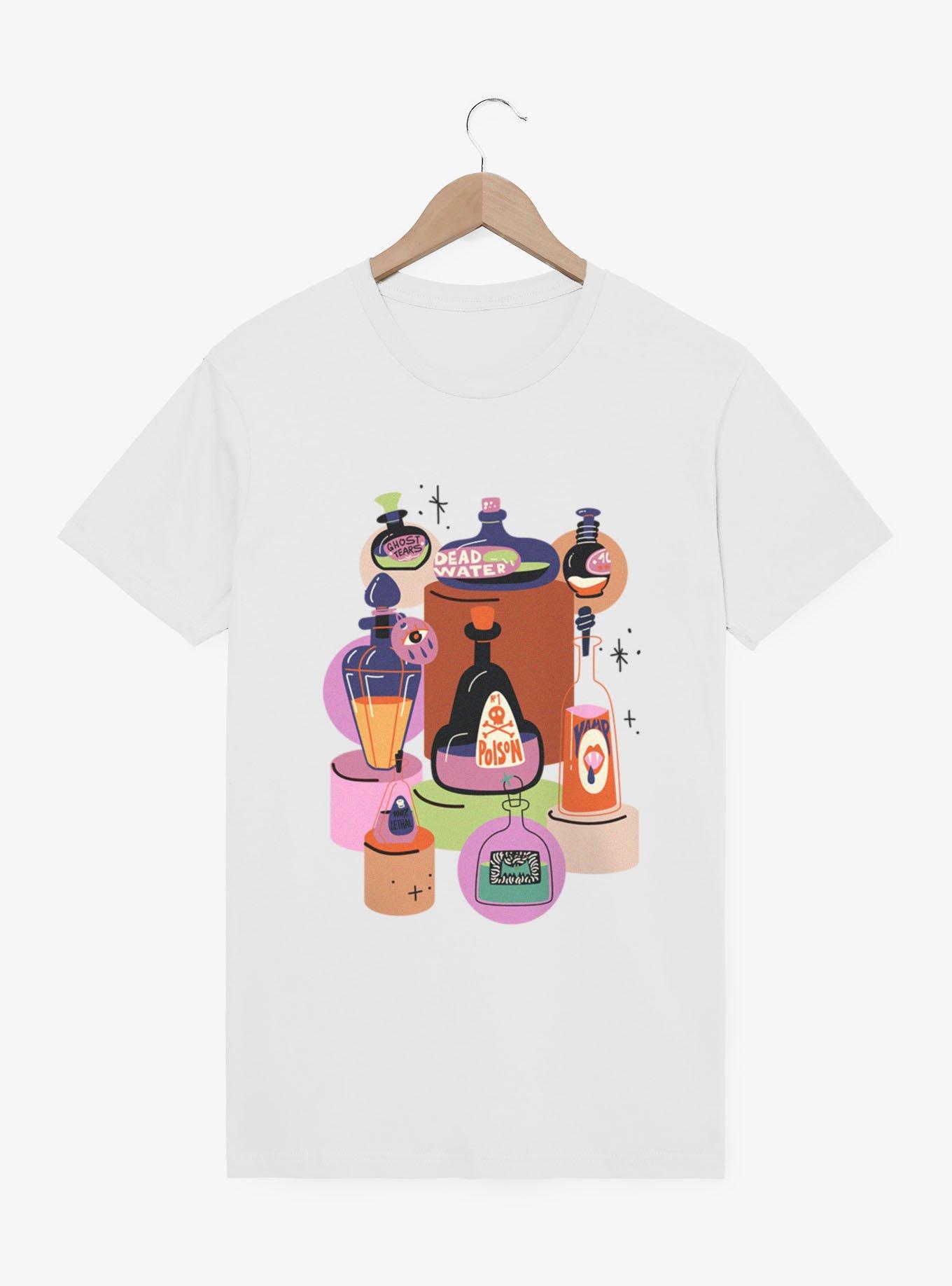 Ghost Tears Poison Vamp Cartoon Bottles T-Shirt