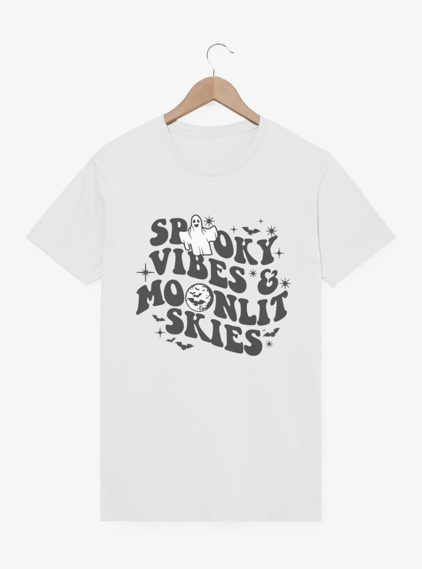 Spooky Vibes Moonlit Skies Retro T-Shirt