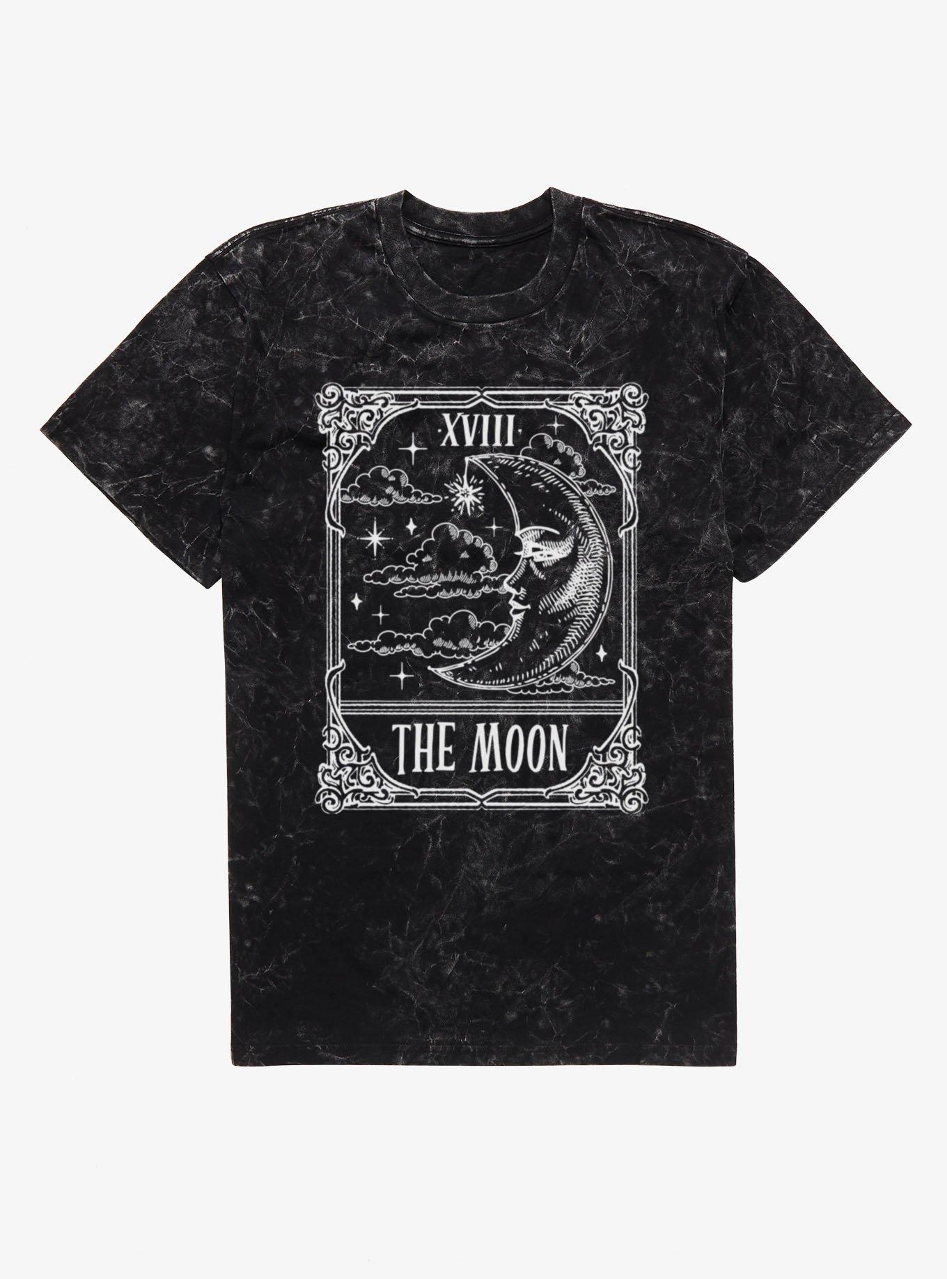 Tarot Moon XVIII Crescent Face Mineral Wash T-Shirt