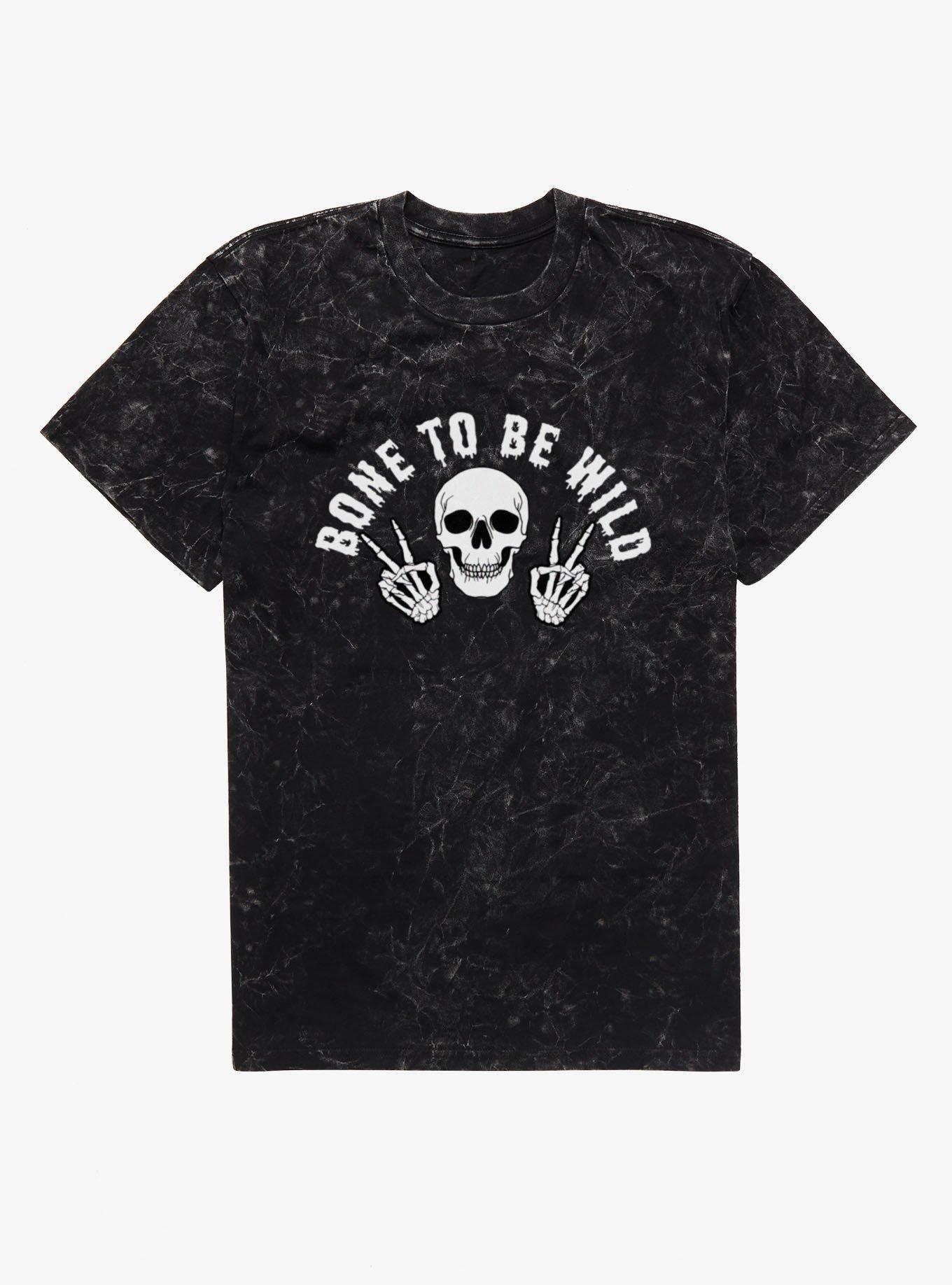 Bone To Be Wild Skeleton Mineral Wash T-Shirt
