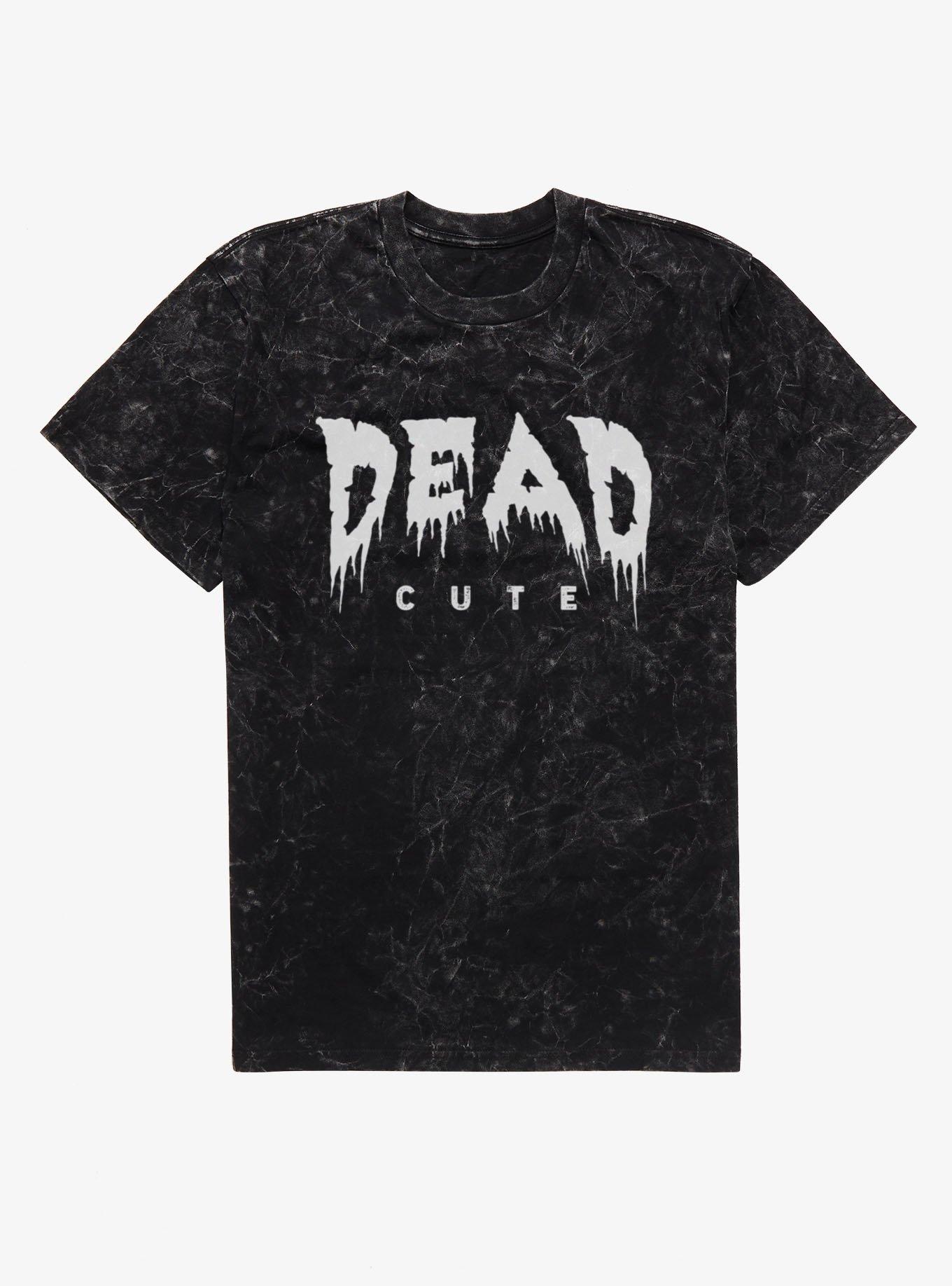 Dead Cute Dripping Letters Mineral Wash T-Shirt