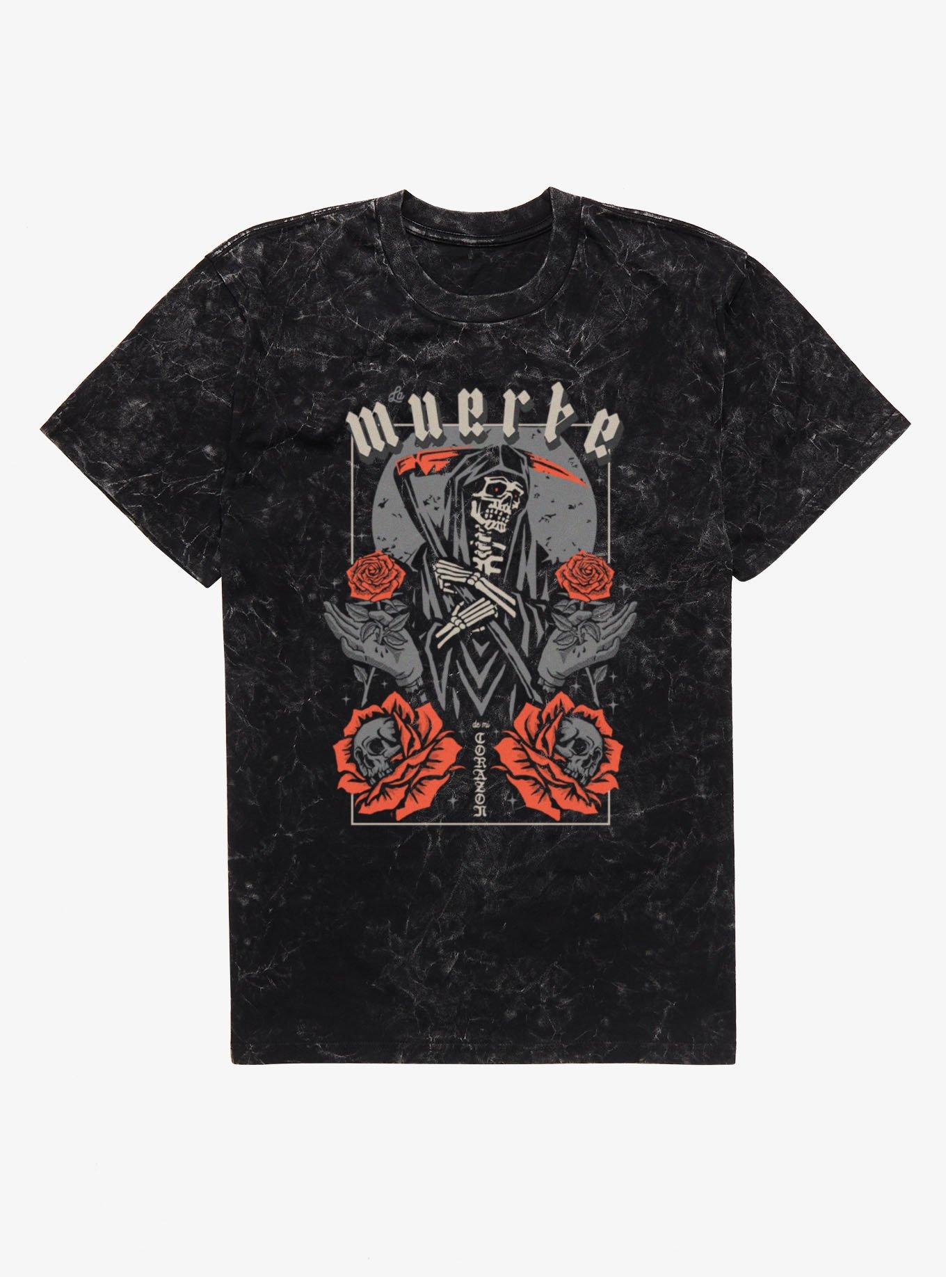 La Muerte Day Of The Grim Reaper Mineral Wash T-Shirt
